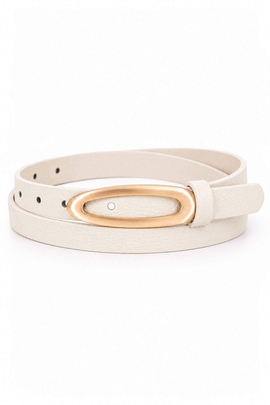 Cinto Fivela Orgânica Dourada D Bell Outelet Fashion Off-white