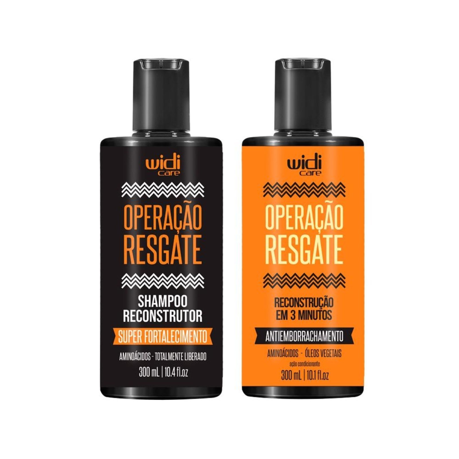 Vista 2 Kit Widi Care Operação Resgate Reconstrutor + 2 Produtos incolor Widi care incolor