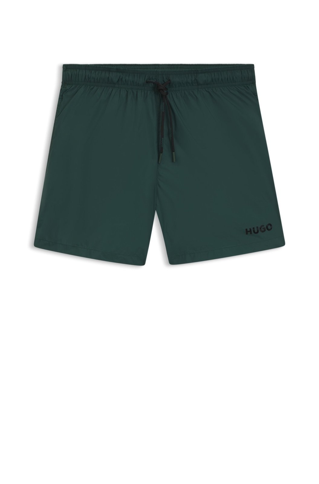 Shorts De Banho Forrado Com Logo Em Contraste