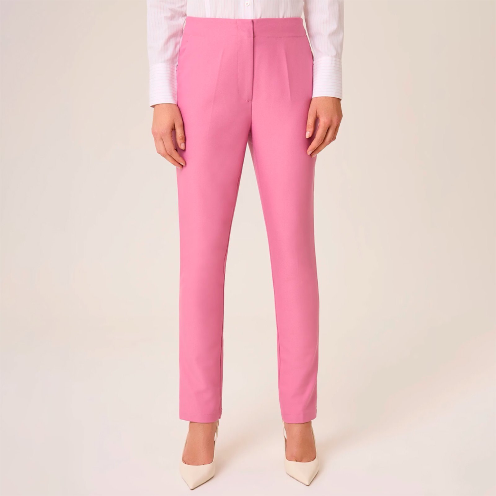 Vista 2 Calça Dudalina Adriana Elastic Ve26 Feminino rosa Dudalina rosa