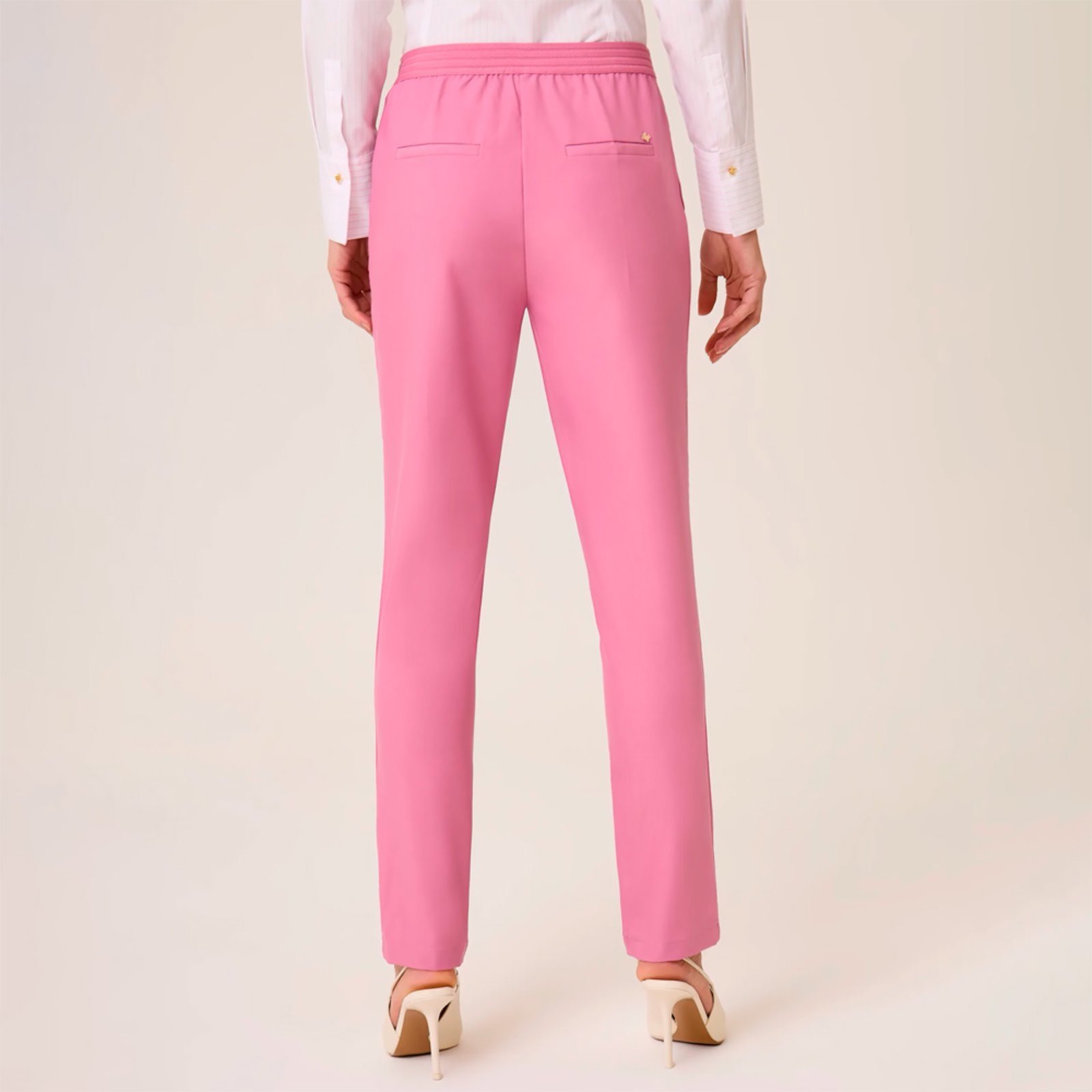 Vista 3 Calça Dudalina Adriana Elastic Ve26 Feminino rosa Dudalina rosa