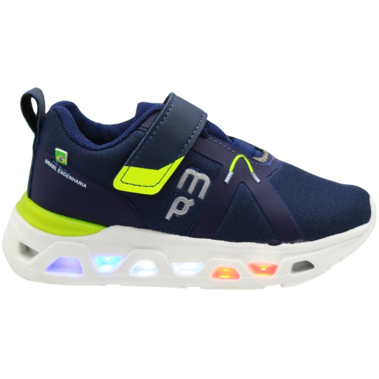 Infantil - Tênis de Luzinha Esportivo Juvenil Mini Pé Led Menino