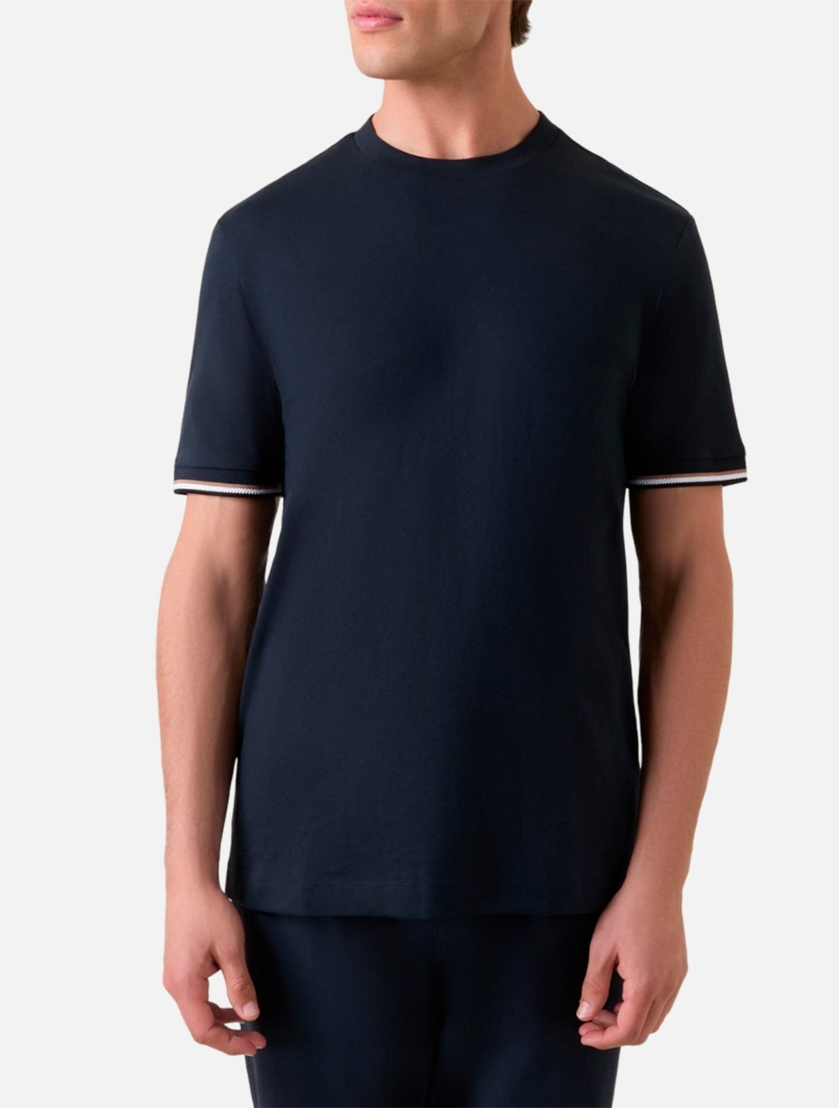 Camiseta Hugo Boss Masculina Regular Thompson 04 Azul Marinho