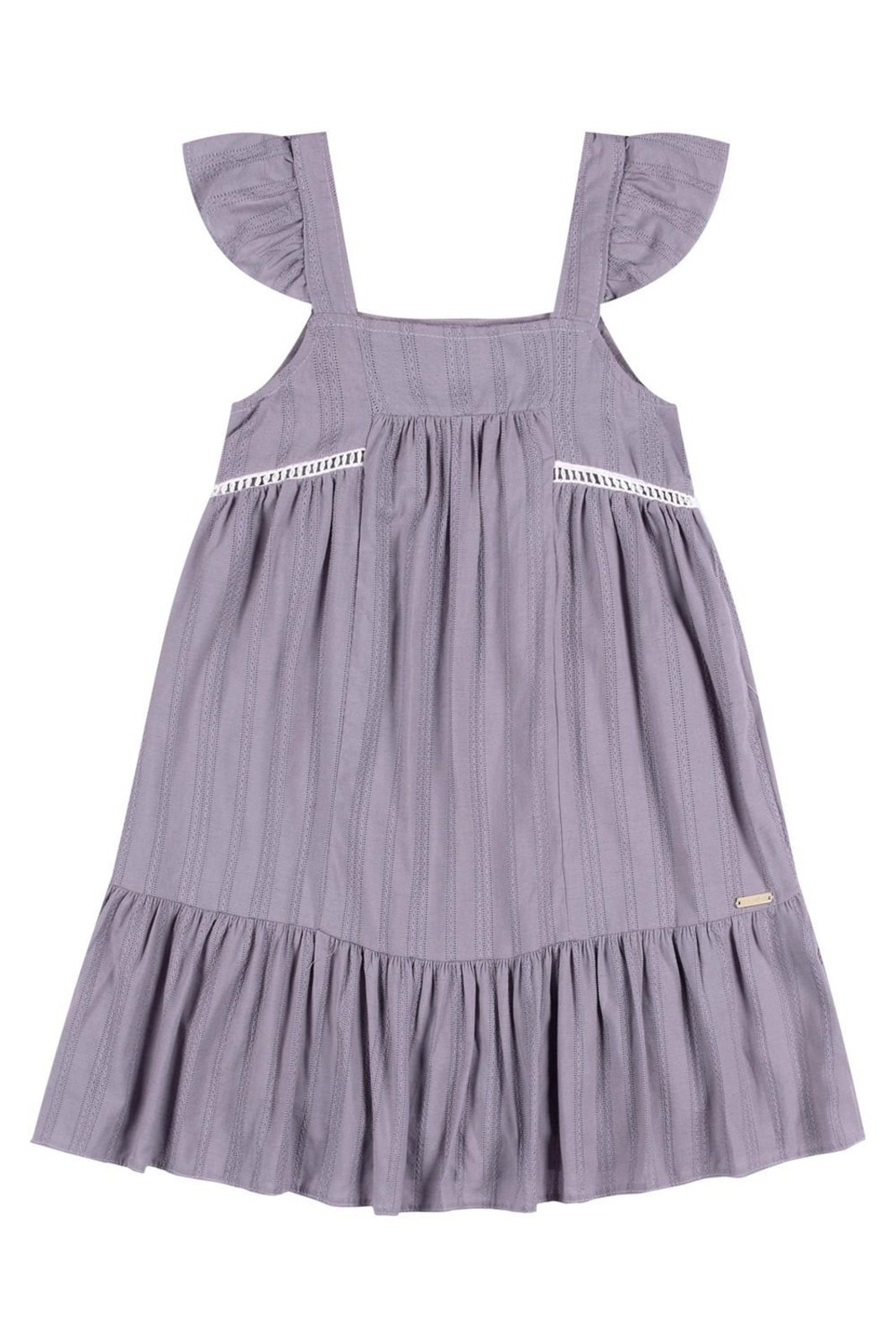 Infantil - Vestido Menina Franzidos Colorittá Lilás