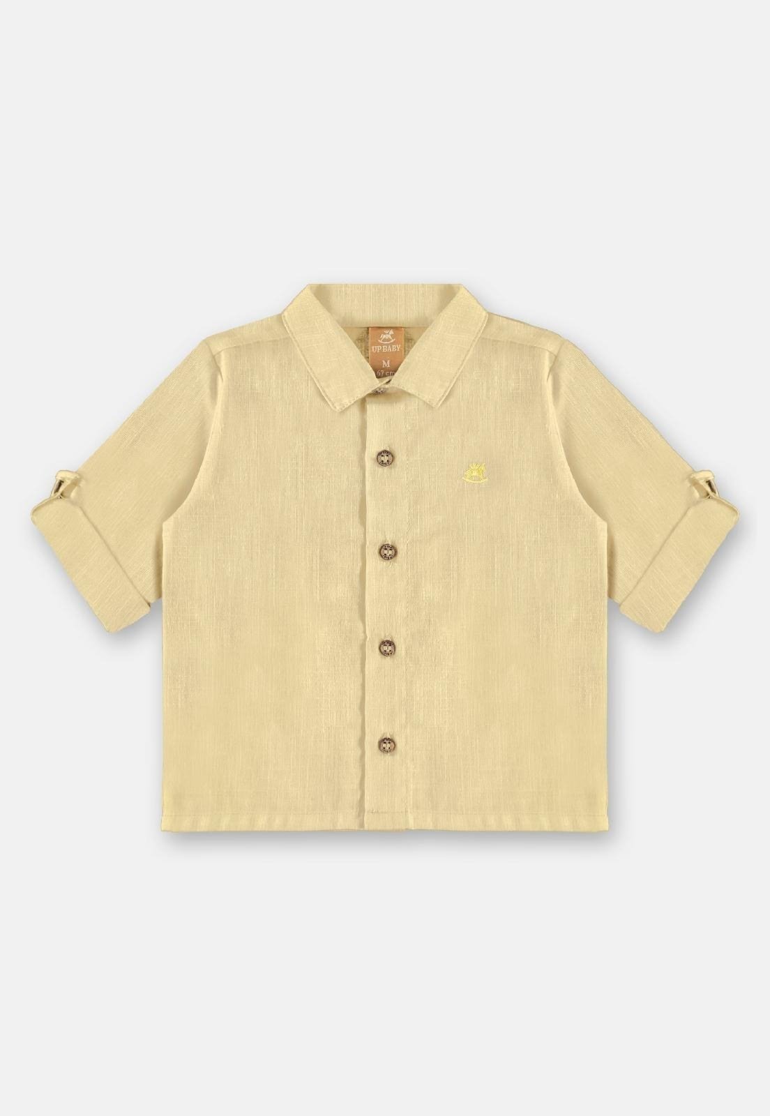 Vista 2 Infantil - Camisa Social para Menino Up Baby amarelo Up Baby amarelo