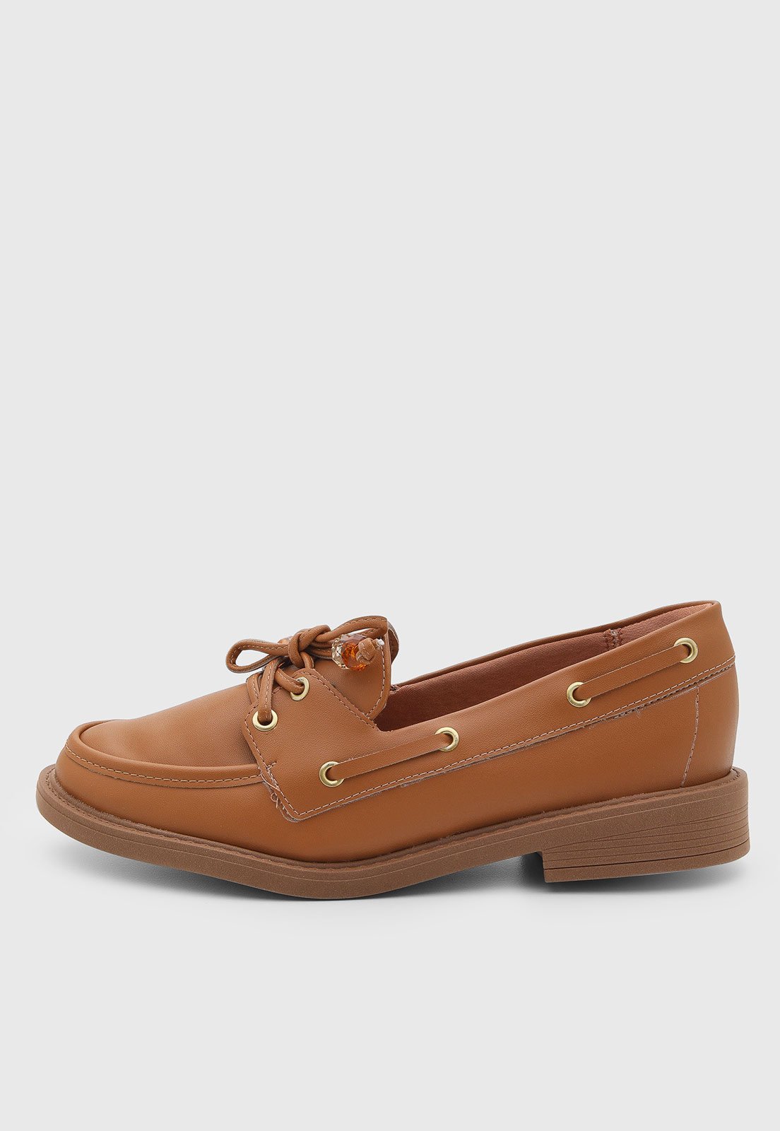 Mocassim Feminino Vizzano Amarração Caramelo