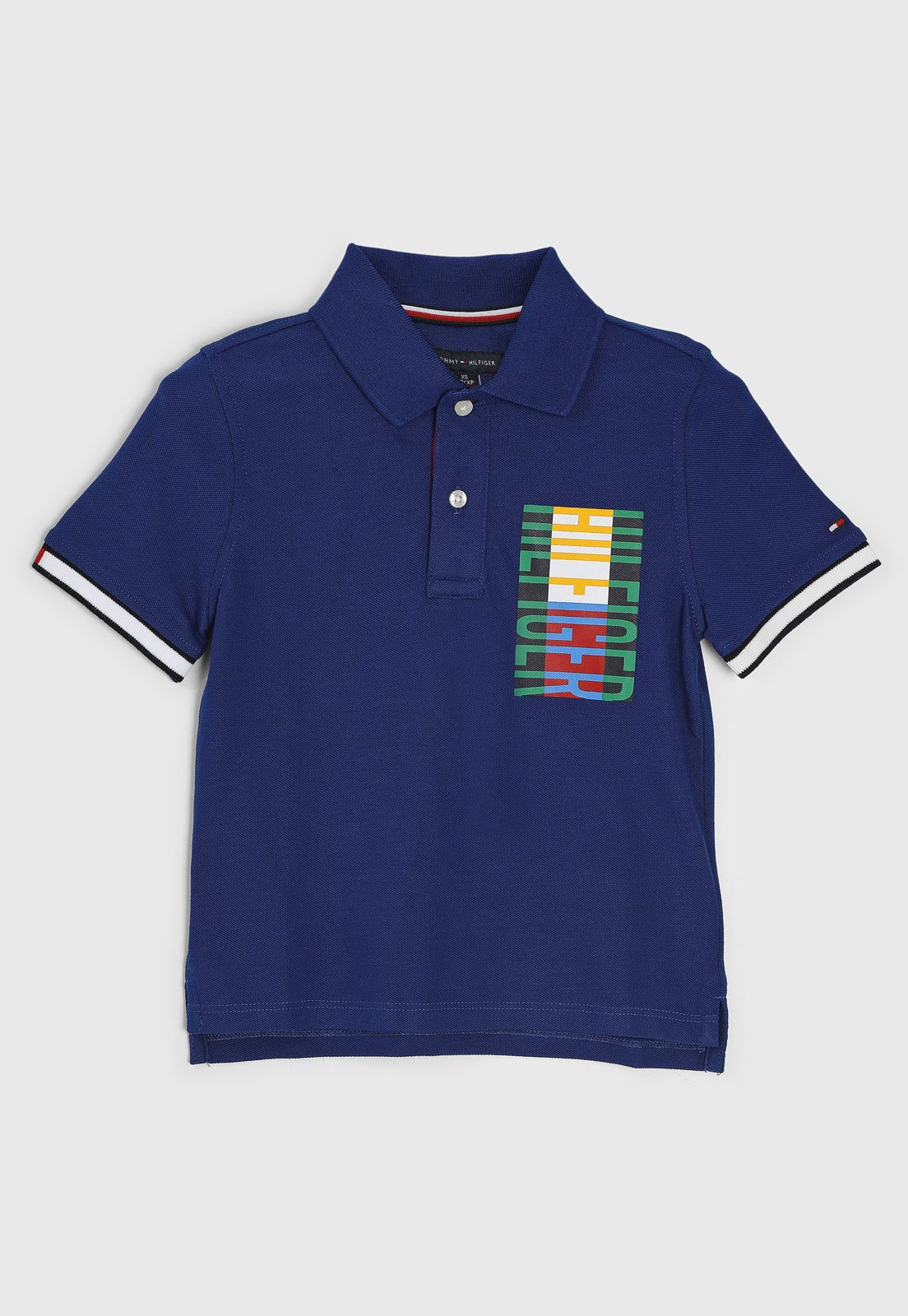 Infantil – Camisa Polo Tommy Hilfiger Manga Curta Azul