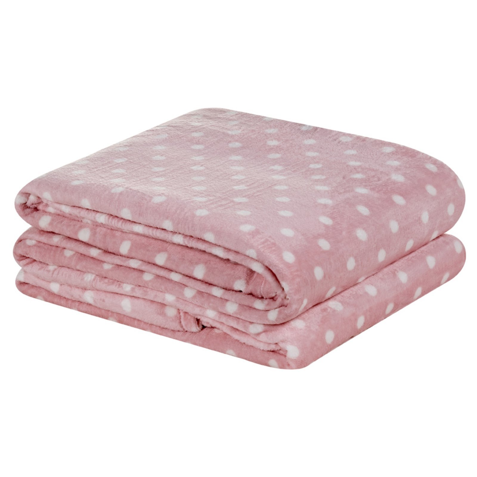 Cobertor Casa Scarpa Meggy Poá Queen Mantinha Flannel Bolinhas - Rosa