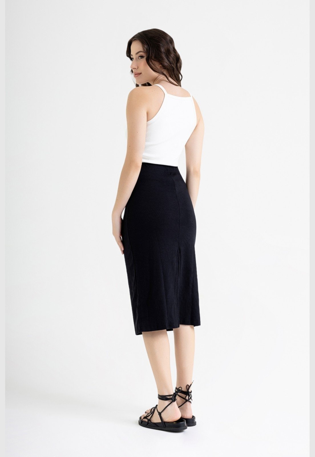 Vista 3 Regata Feminina Básica em Ribana Just Basic Off-White off-white white JUST BASIC off-white white