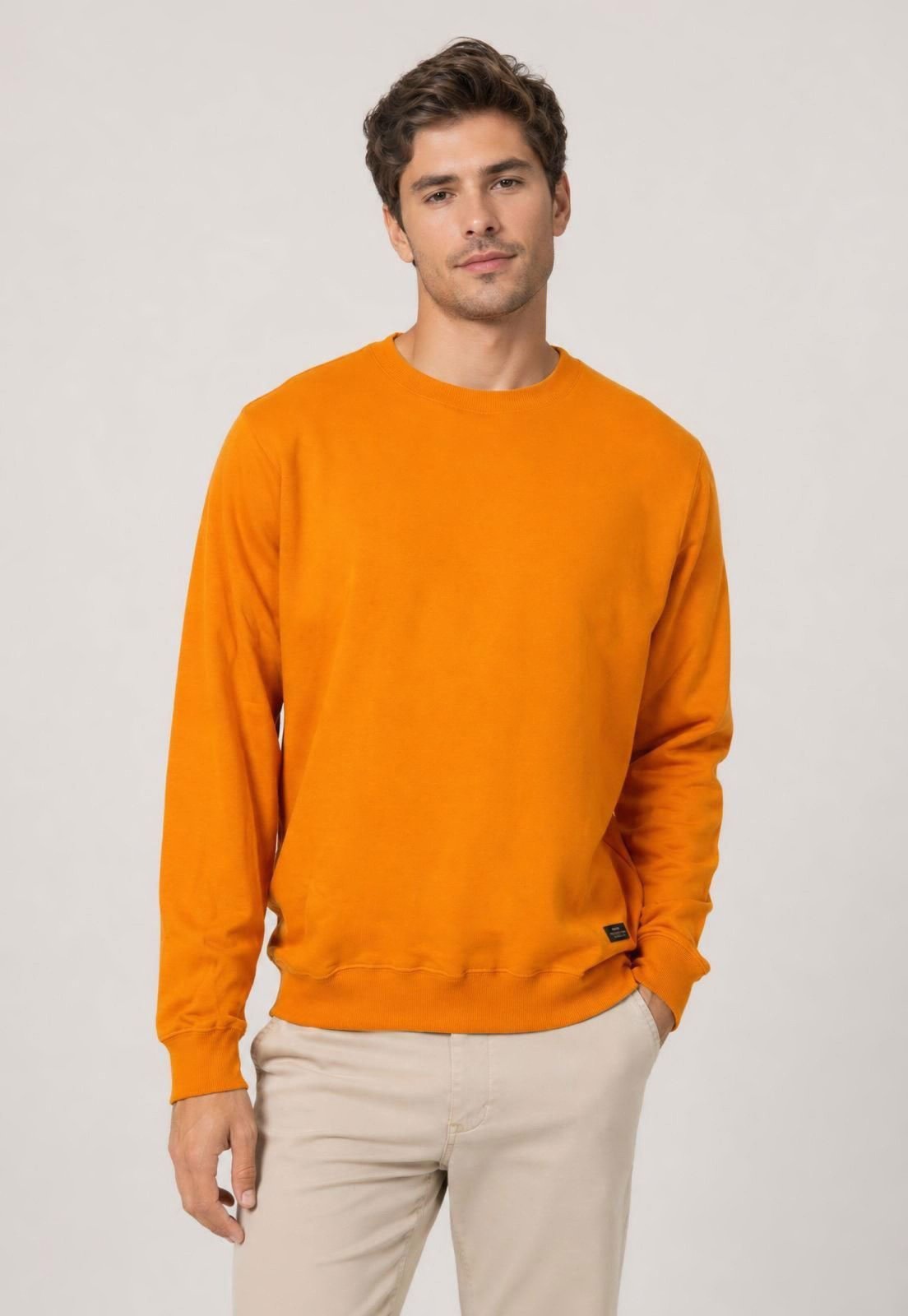 Blusa de Moletom Masculina Hang Loose Label Laranja