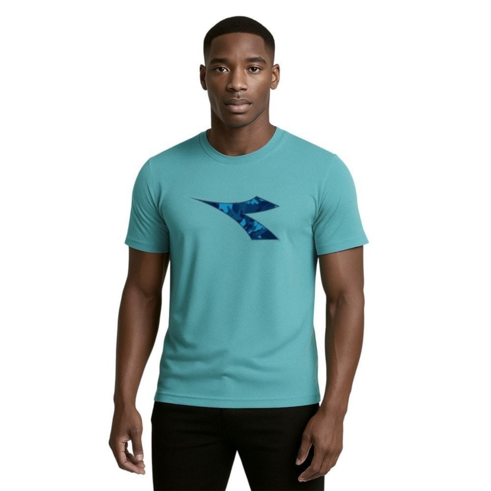 Camiseta Diadora Big Logo Camo Masculina - Azul - diadora
