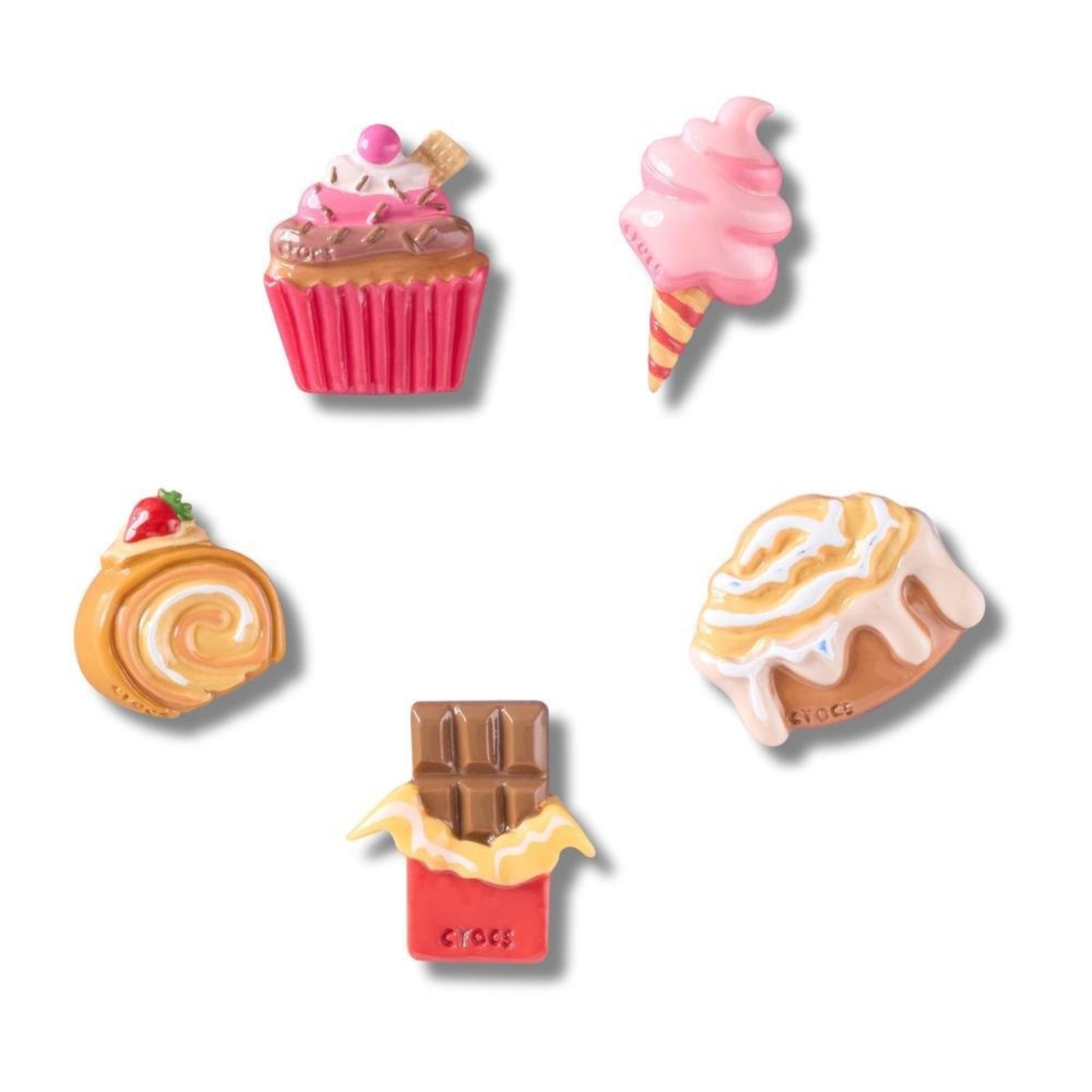 Infantil - Jibbitz™ Doces E Guloseimas Pack Com 5 Peças Único Branco