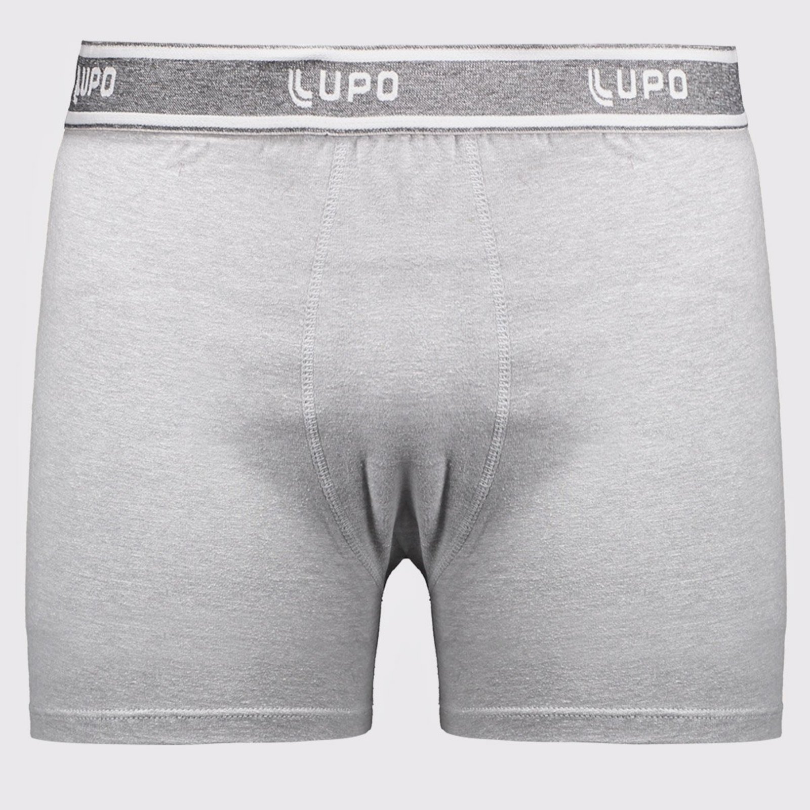 Cueca Boxer Lupo Algodão com Elastano Basic Cinza
