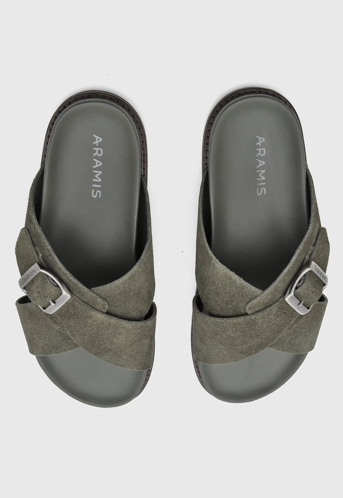 Chinelo Masculino Aramis Resort Cross Couro Verde