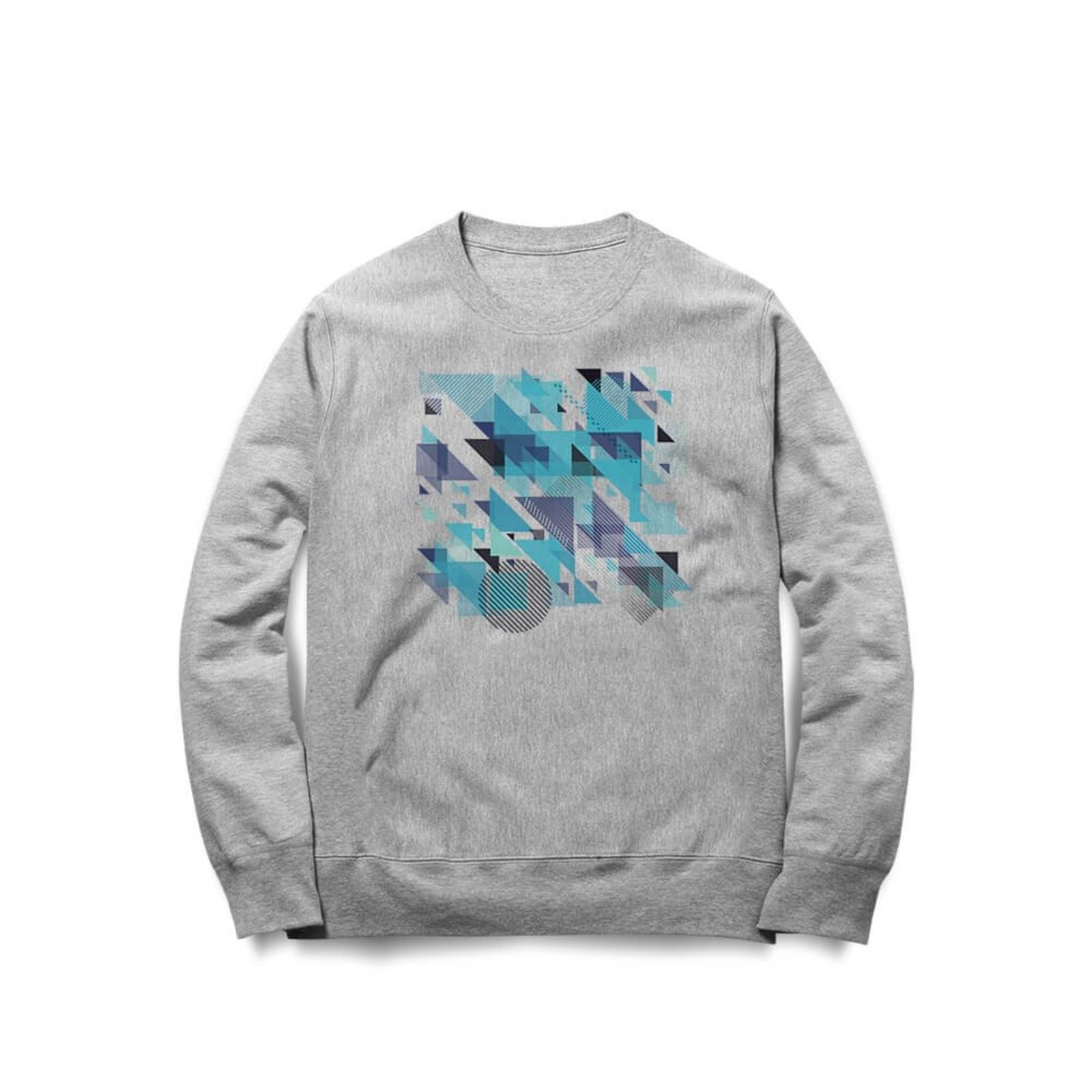 Moletom Fragmented Square - Mescla Cinza - Casual - Studio Geek