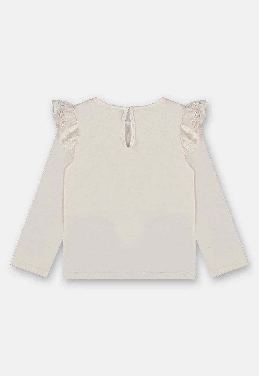 Vista 3 Infantil - Blusa Básica Feminino Up Baby Off-White off-white white Up Baby off-white white