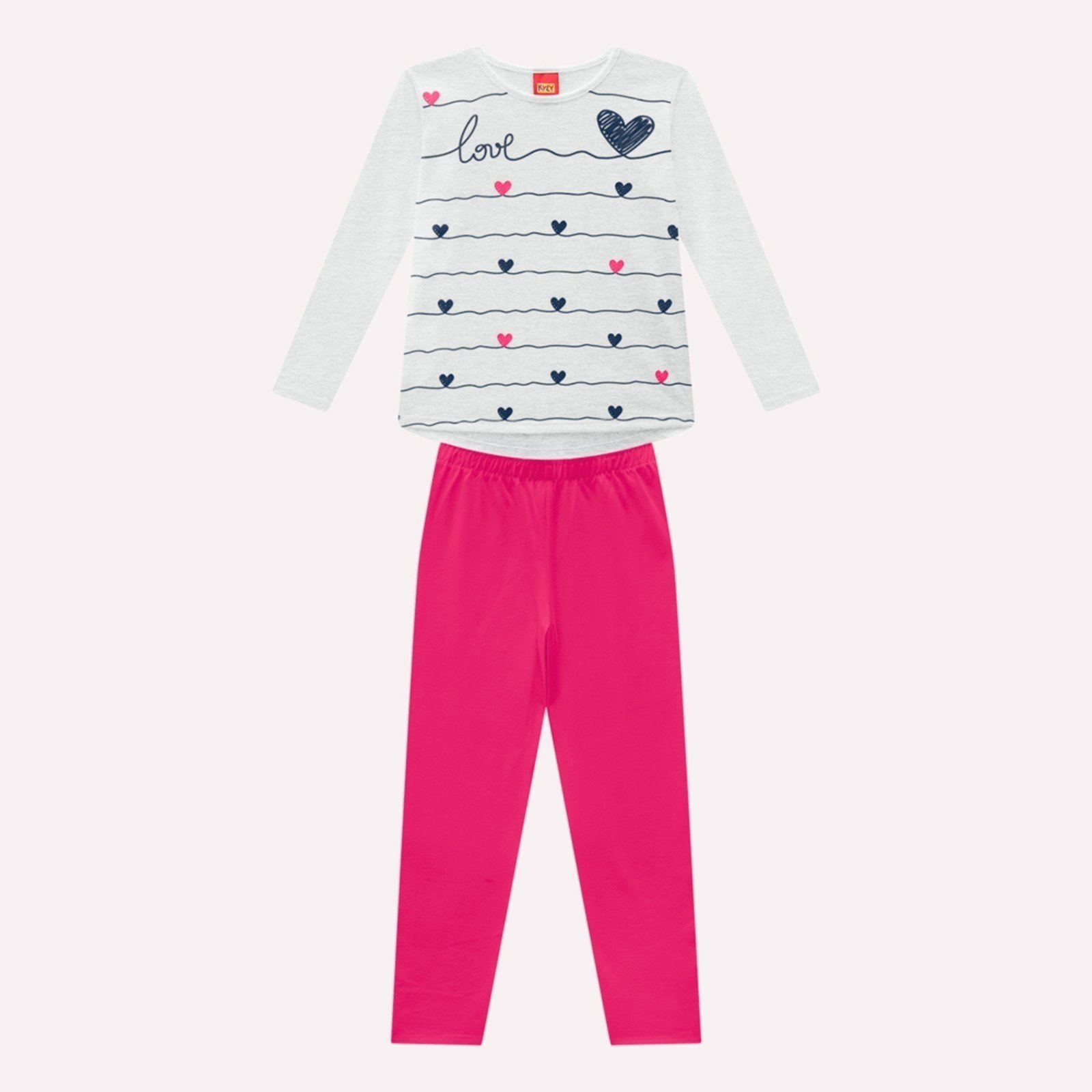 Infantil - Conjunto Menina Corações Kyly