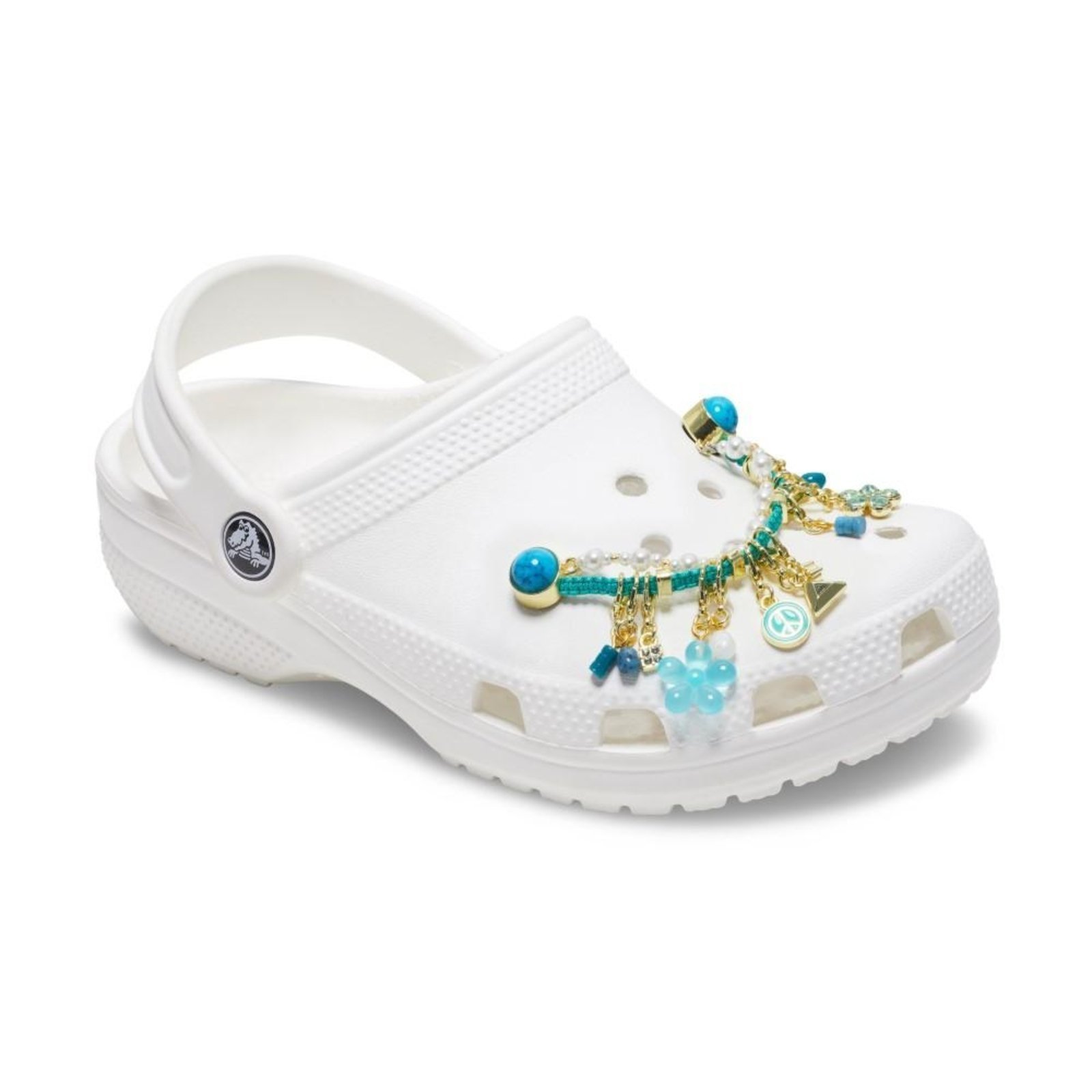 Vista 3 Infantil - Jibbitz™ Corrente de Pingente Ajustável Azul Branco Crocs branco azul