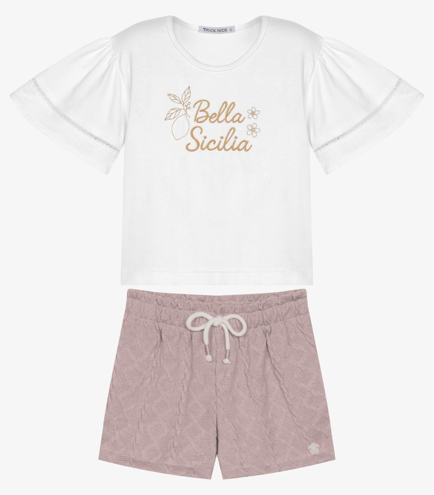 Infantil - Conjunto Blusa Com Shorts Trick Nick Branco