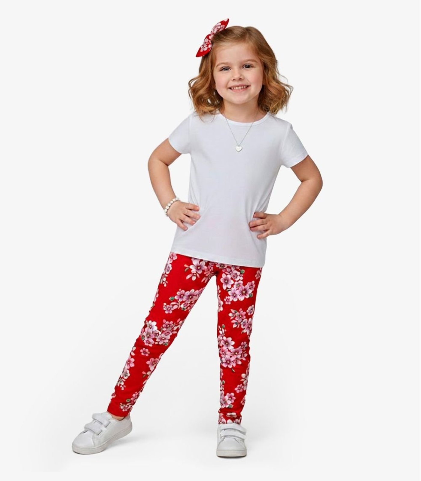 Vista 2 Infantil - Legging Em Cotton Select rosa Select rosa