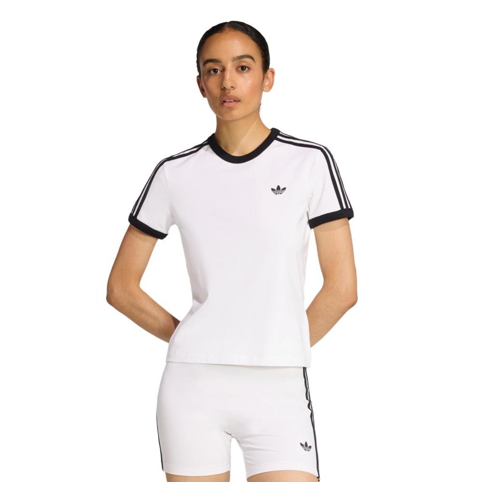 Vista 2 CAMISETA TRÊS LISTRAS SLIM adidas Originals branco adidas Originals branco