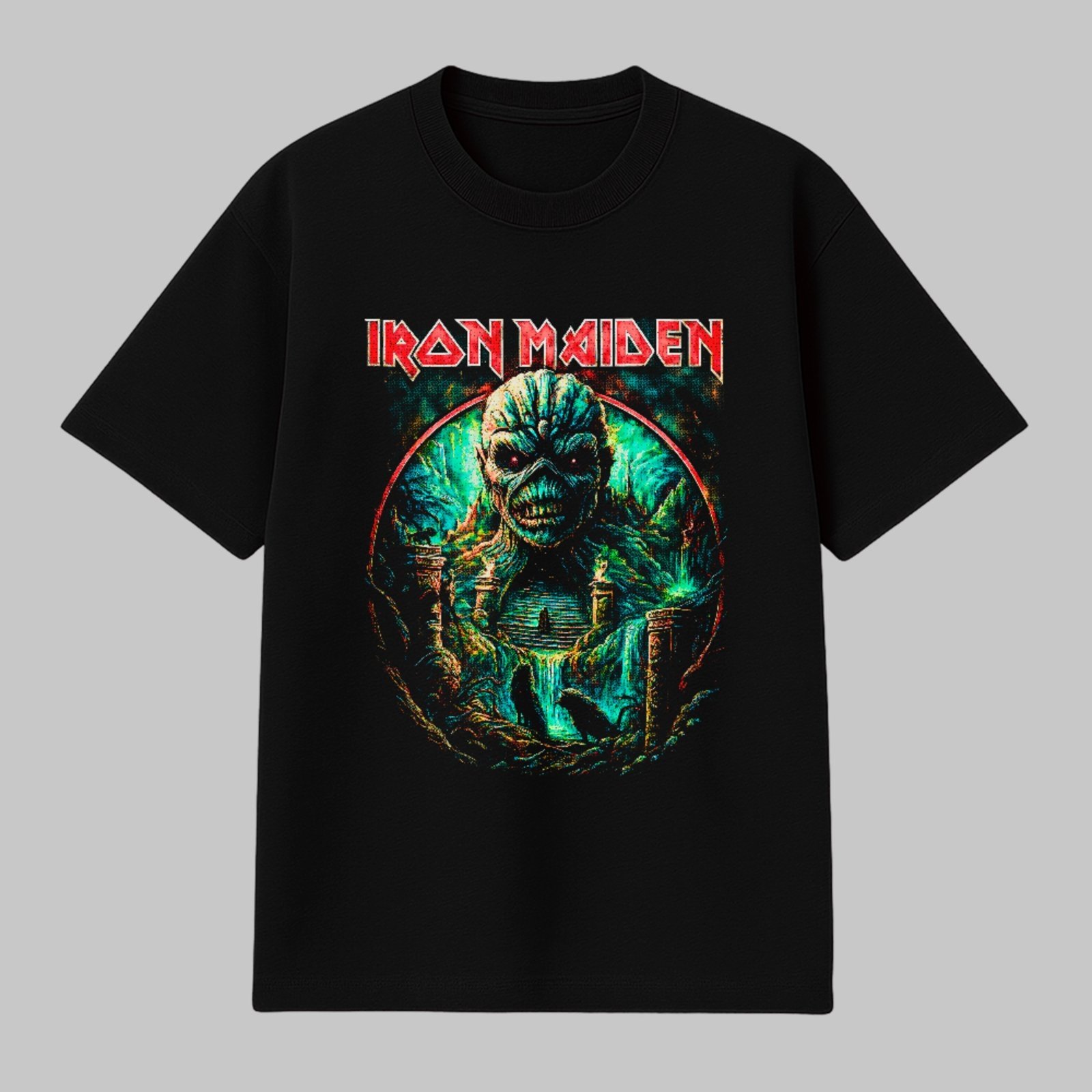 Camiseta Básica Iron Maiden Eddie Clássico Imortal Rock Heavy Metal Unissex Preto
