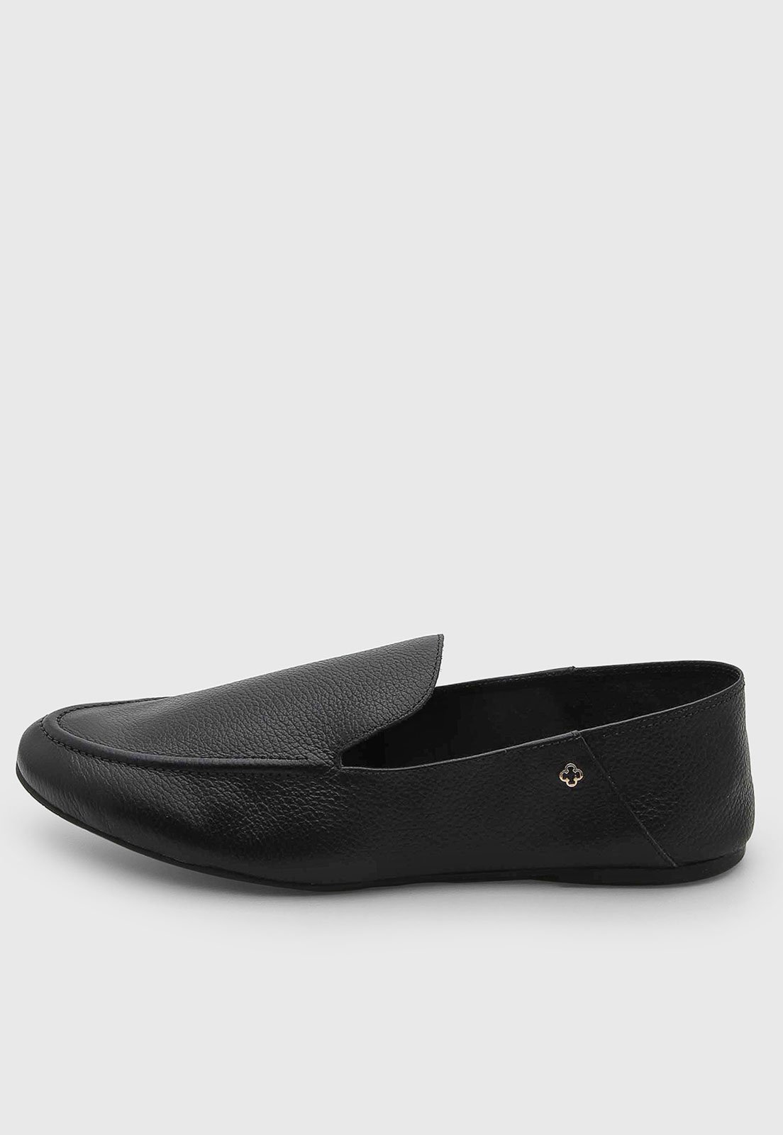 Mocassim Feminino Capodarte Couro Preto