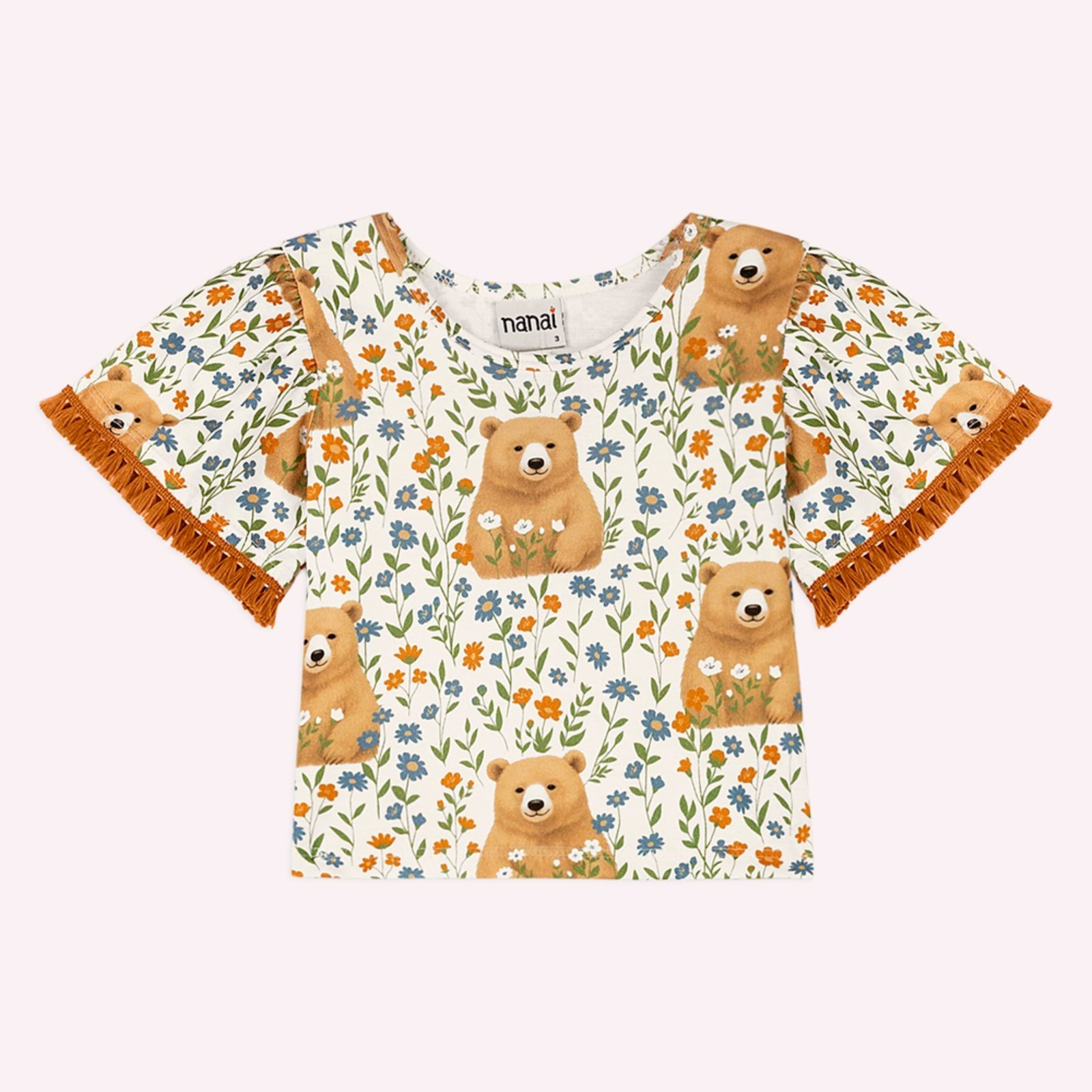 Vista 3 Infantil - Conjunto Menina Ursos Nanai off-white Nanai off-white
