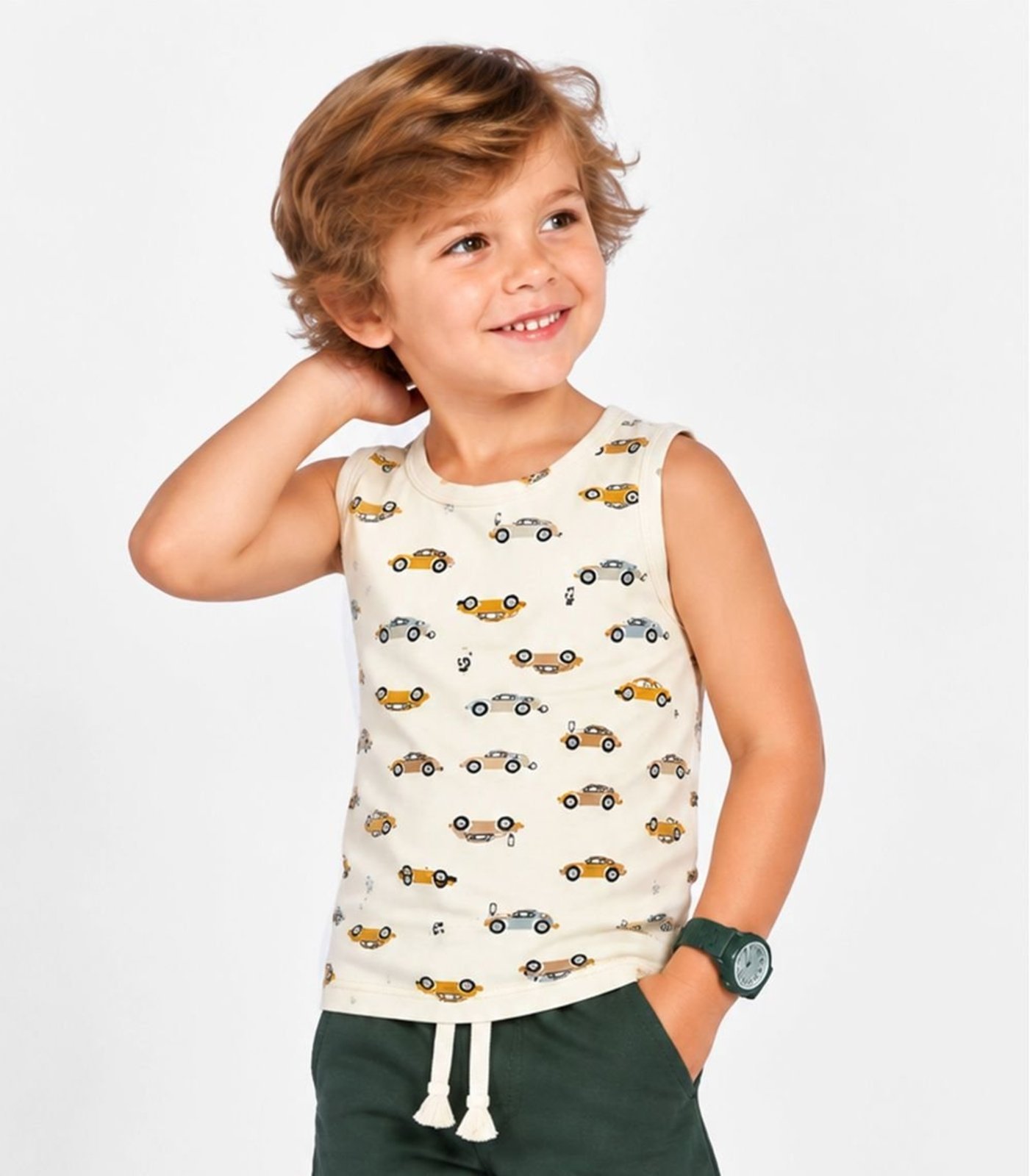 Infantil - Regata Masculina Estampada Select Bege