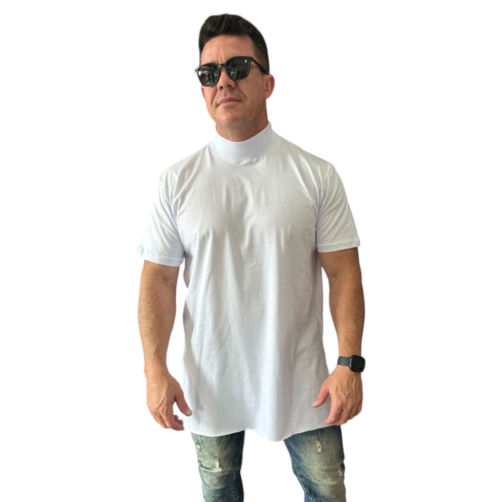 Camiseta Oversized gola alta Stecchi