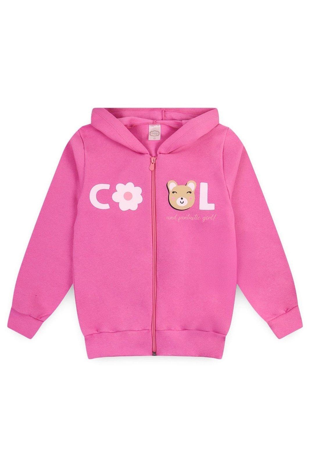 Infantil - Jaqueta Moletom Menina c/ Capuz e Zíper Cool Girl
