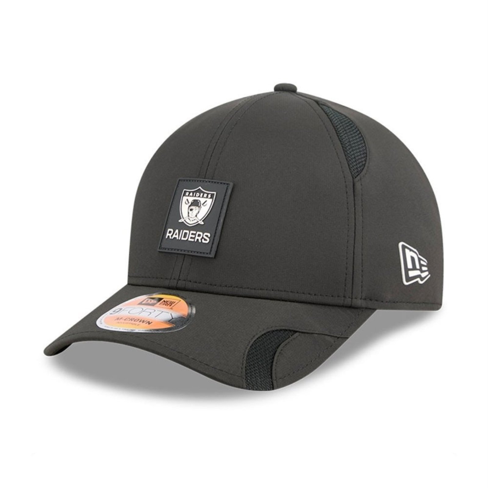 Bone New Era 9FORTY M-CROWN Oakland Raiders NFL Sideline Preto