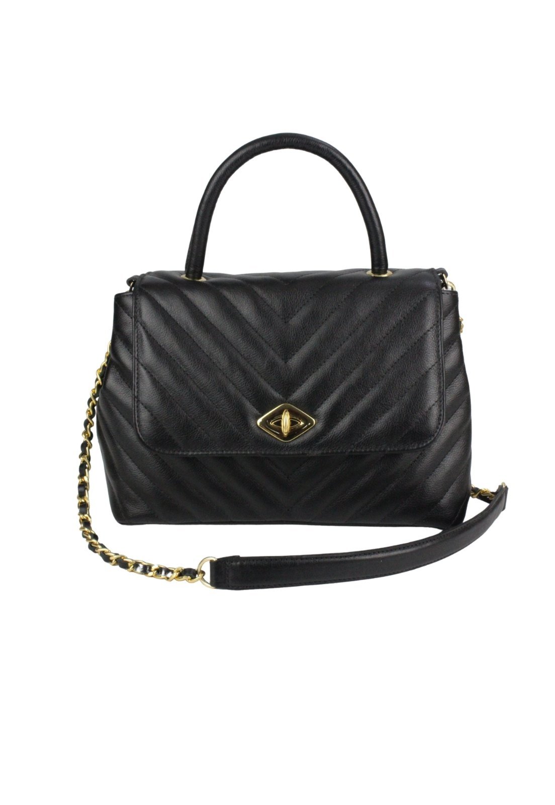 Bolsa Nua Duza Feminina Couro Preto