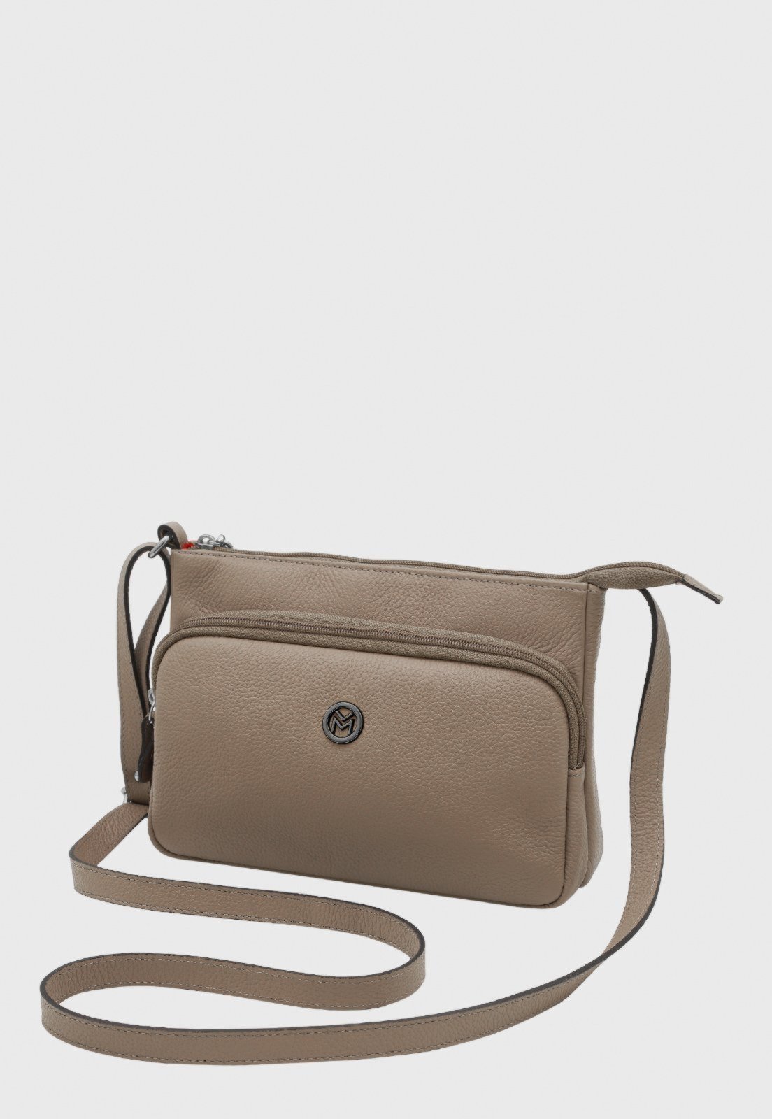 Bolsa Transversal Couro Mariart Rosalina New Bege