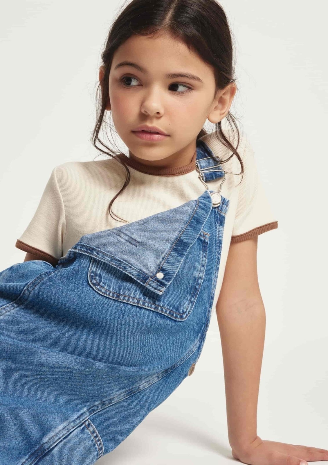 Infantil - Blusa Menina Manga Curta Em Ribana Hering
