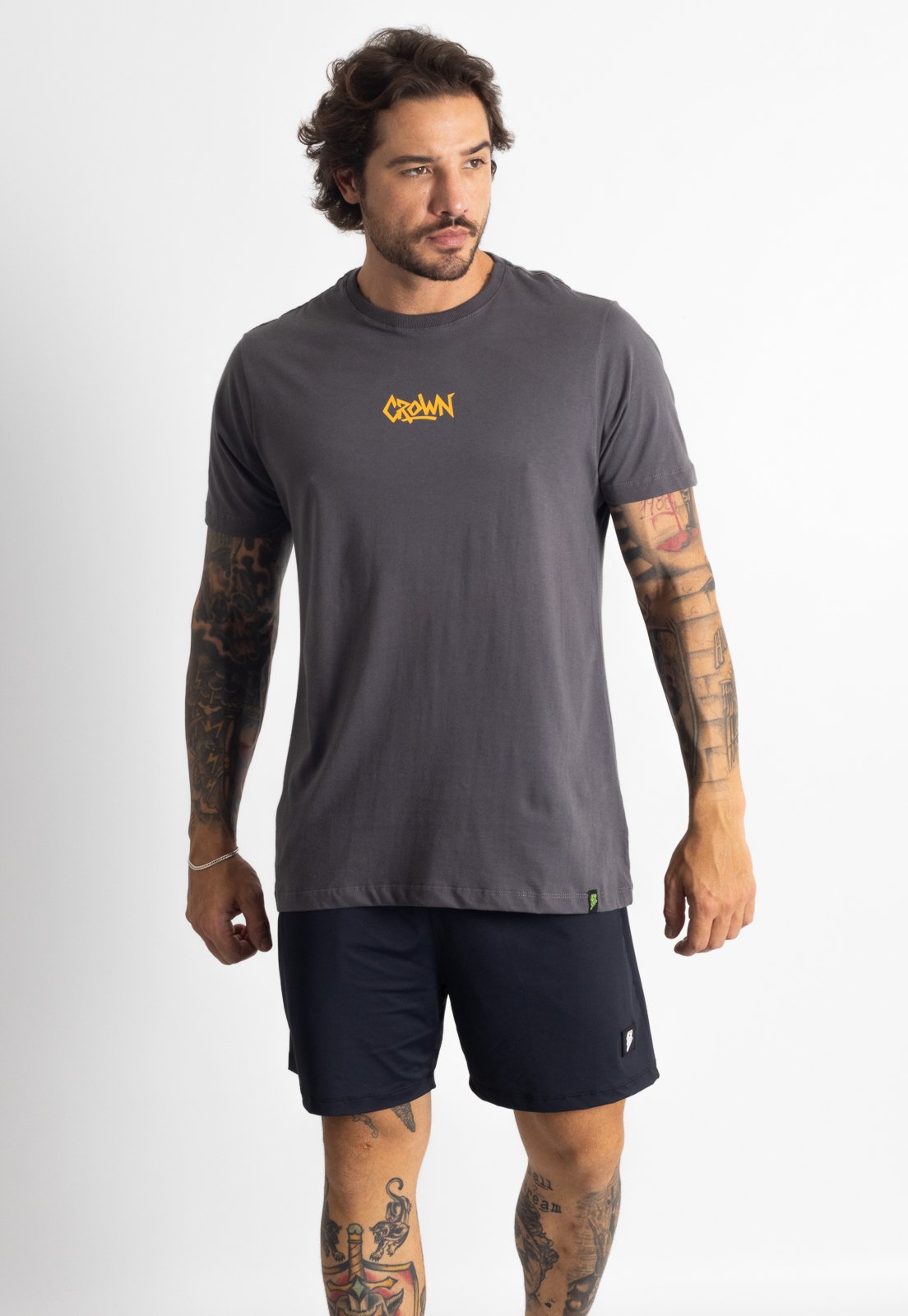 Camiseta Masculina Crown Training Graffs Treino Musculação
