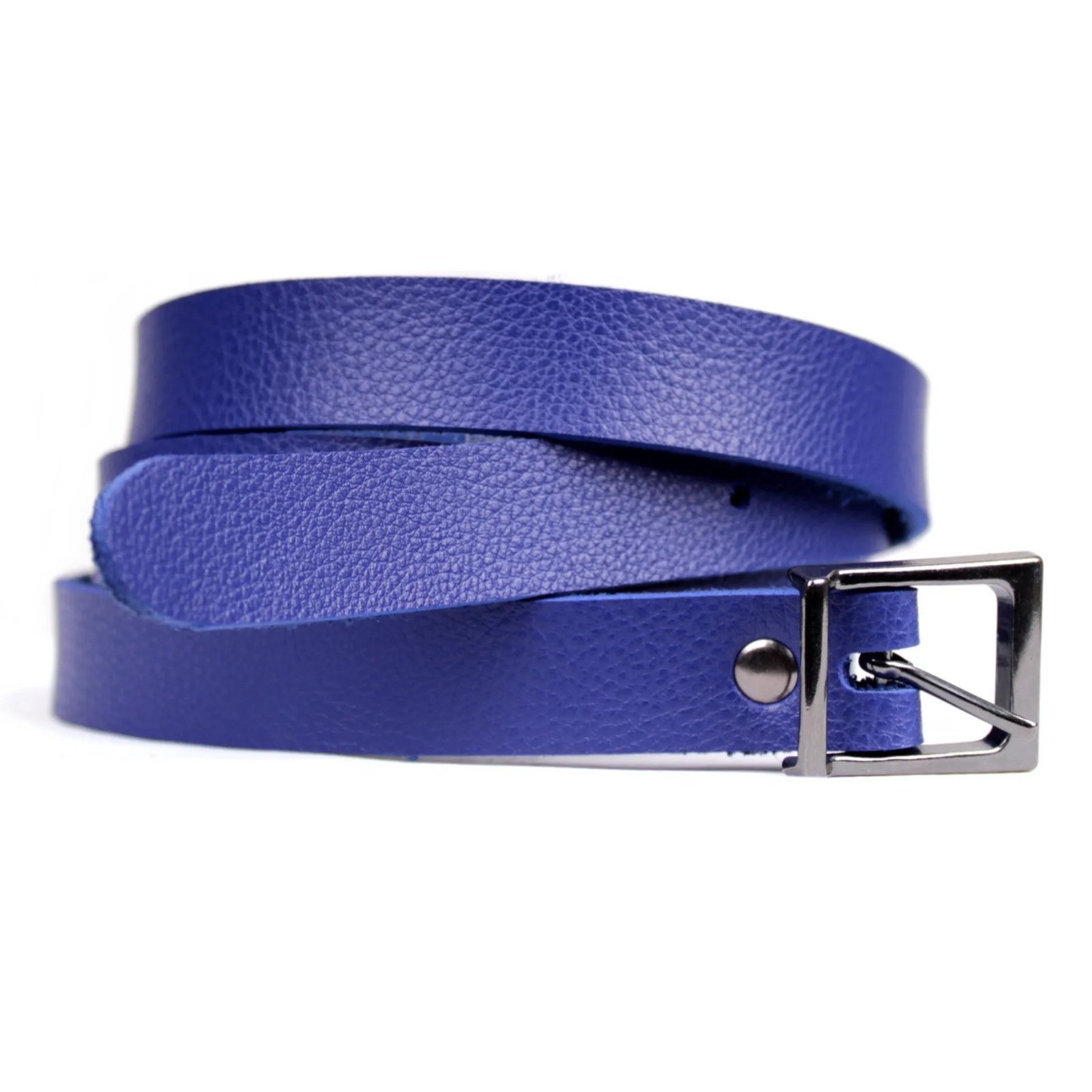 Cinto Slim com Fivela Grafite Artlux Azul FM002