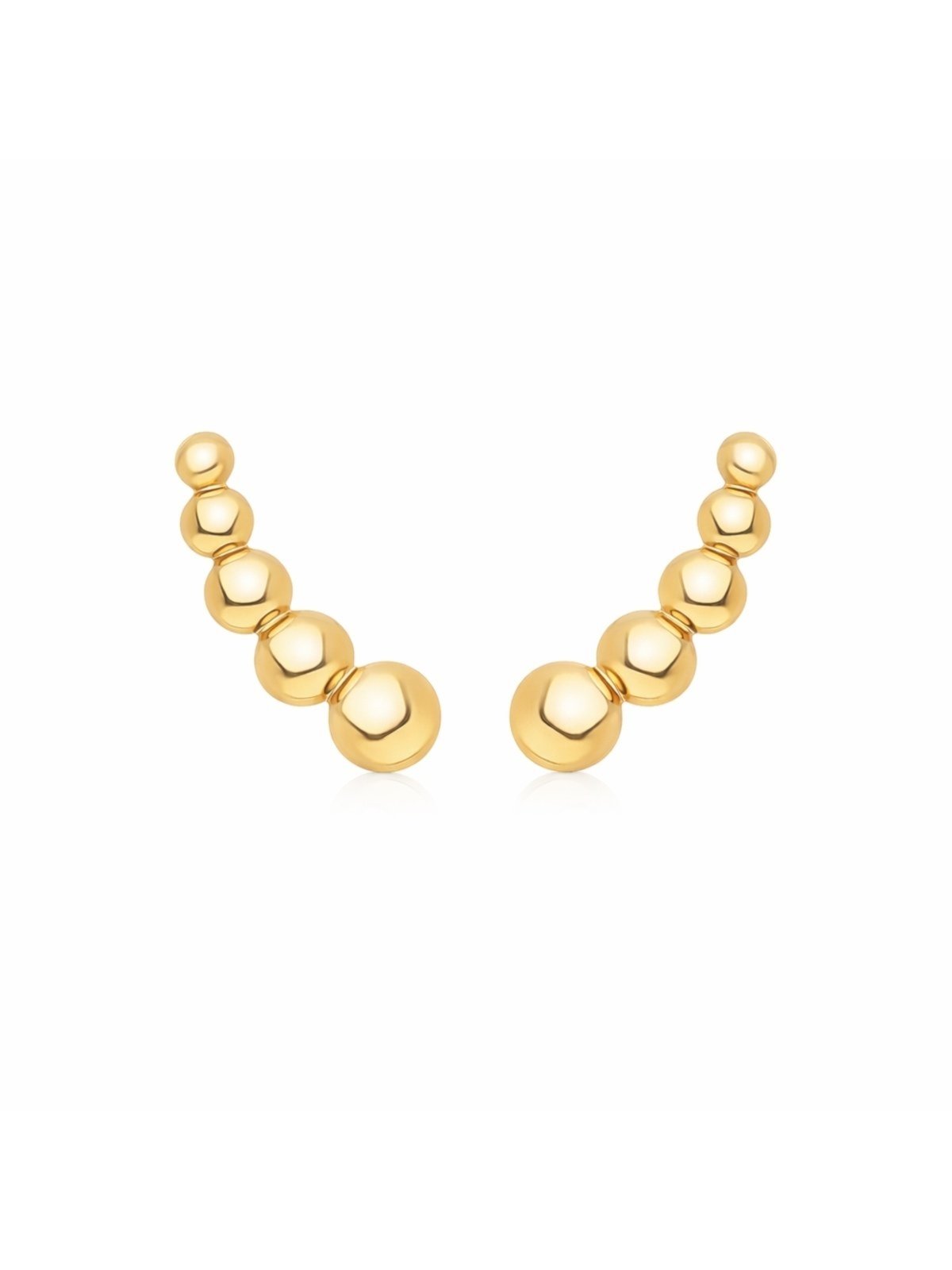 Vista 2 Brinco Ear Cuff Esferas Banhado a Ouro 18k Alexandra Michelassi Semijoias dourado Alexandra Michelassi Semijoias dourado