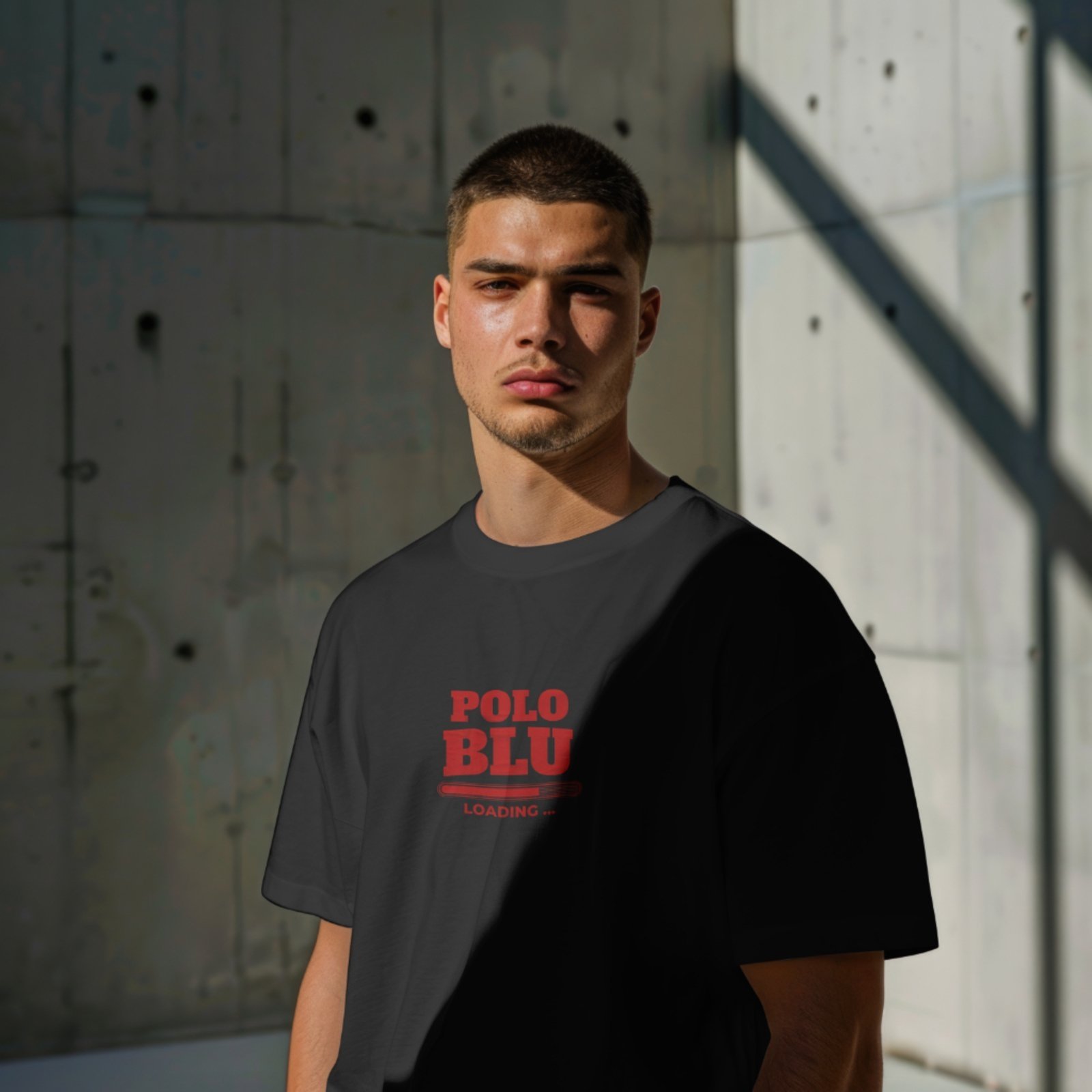 Camiseta Masculina Polo Blu em Algodão Moderna Confortável Preta do P ao G1