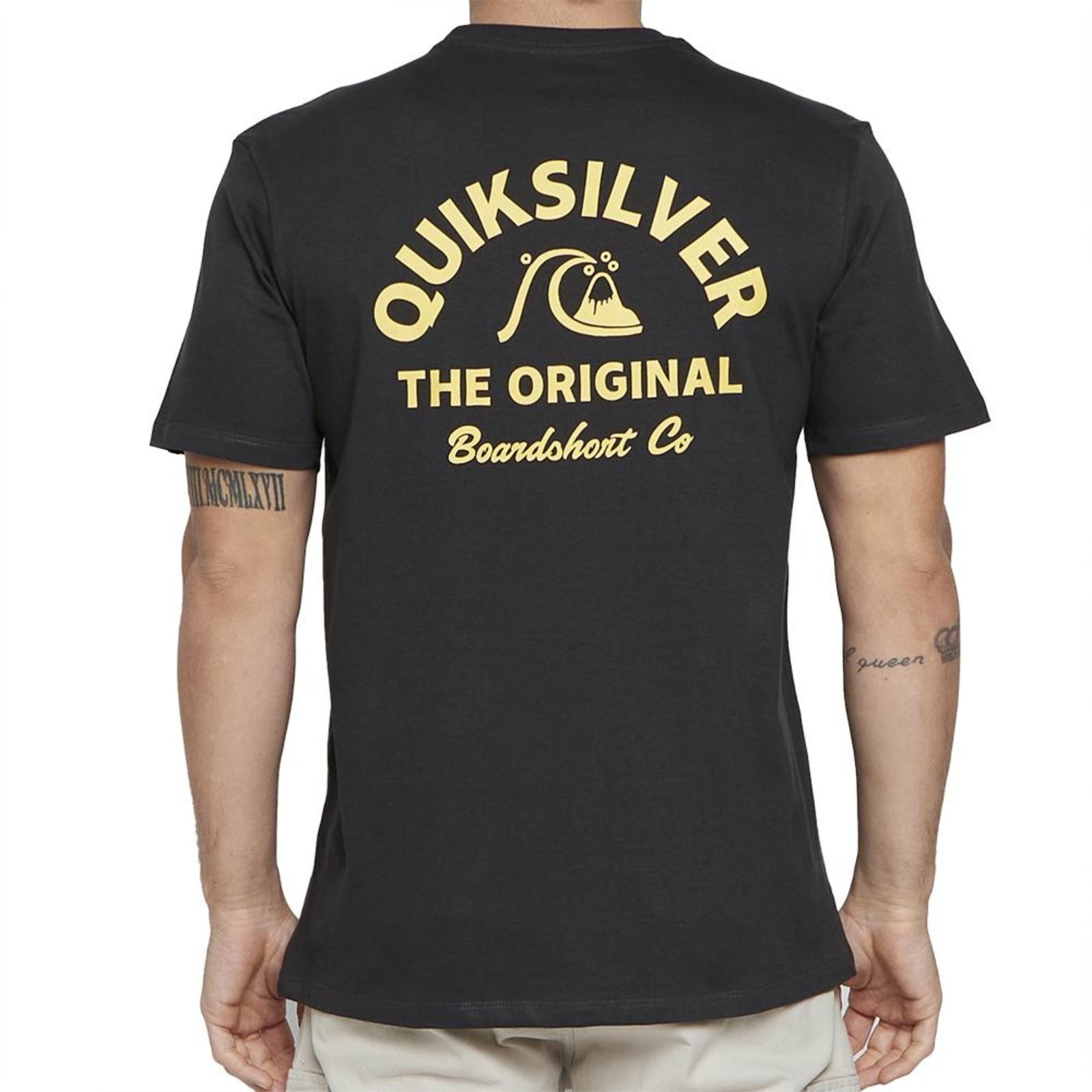Camiseta Quiksilver Classic Arch SM25 Masculina Cinza Escuro