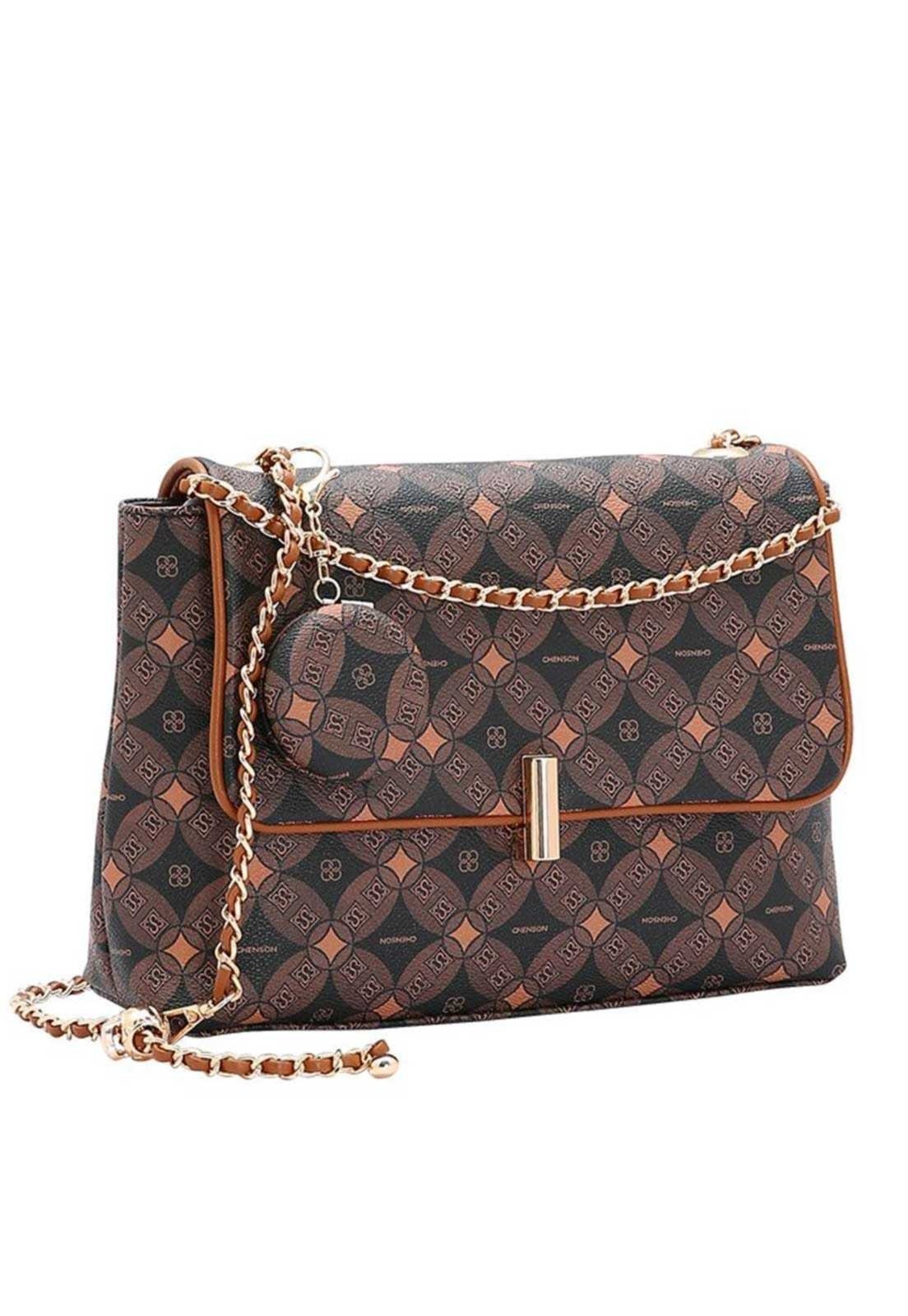 Bolsa Feminina Chenson Monograma Contemporâneo 3485377 Café