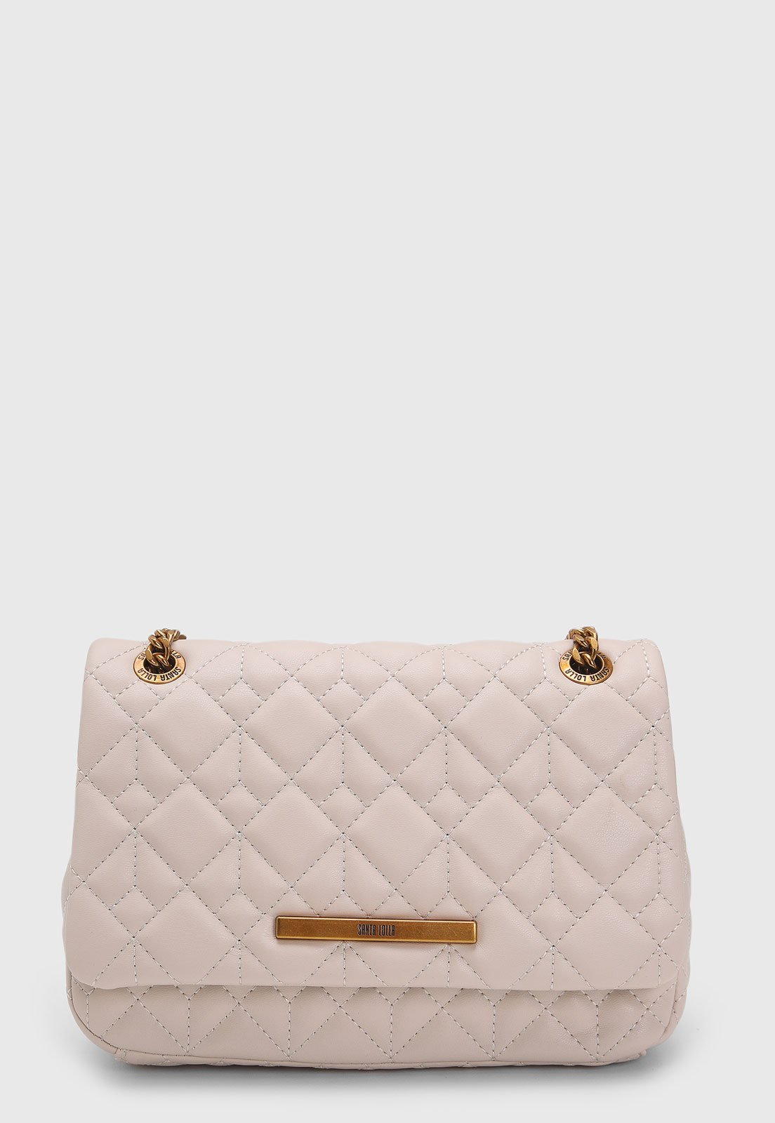 Bolsa Tiracolo Santa Lolla Alça Corrente Off-White