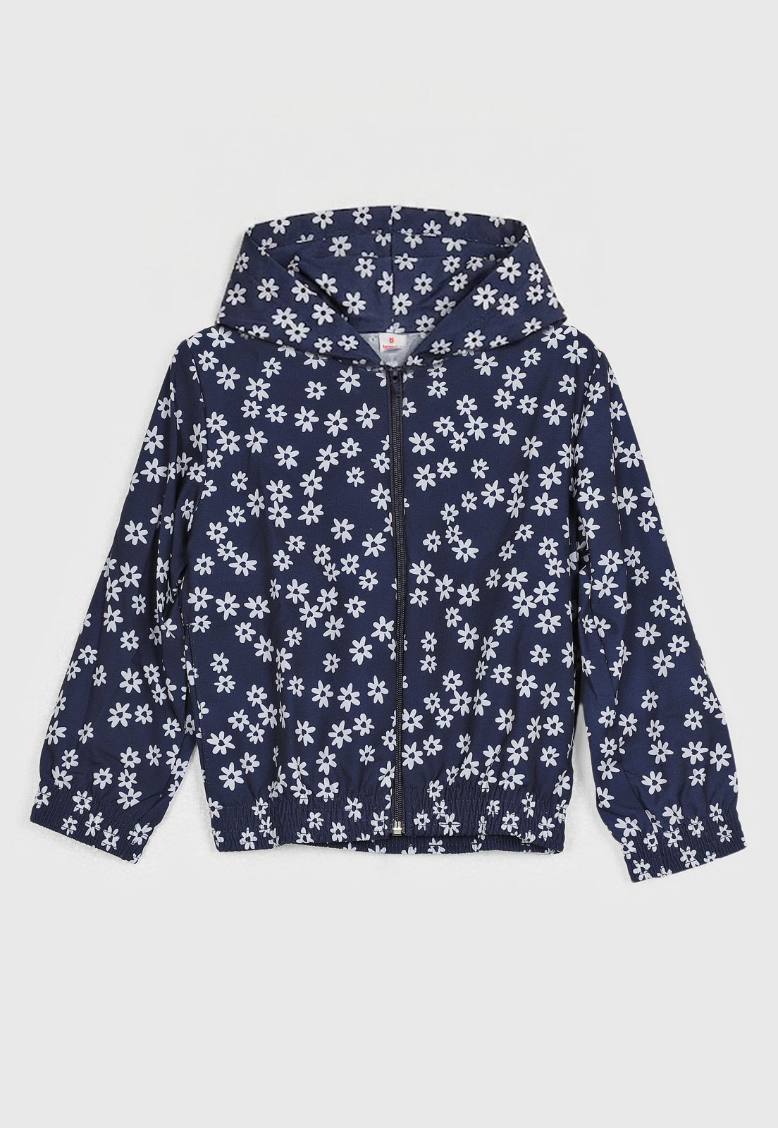 Infantil - Blusa de Moletom Brandili Floral Azul Marinho