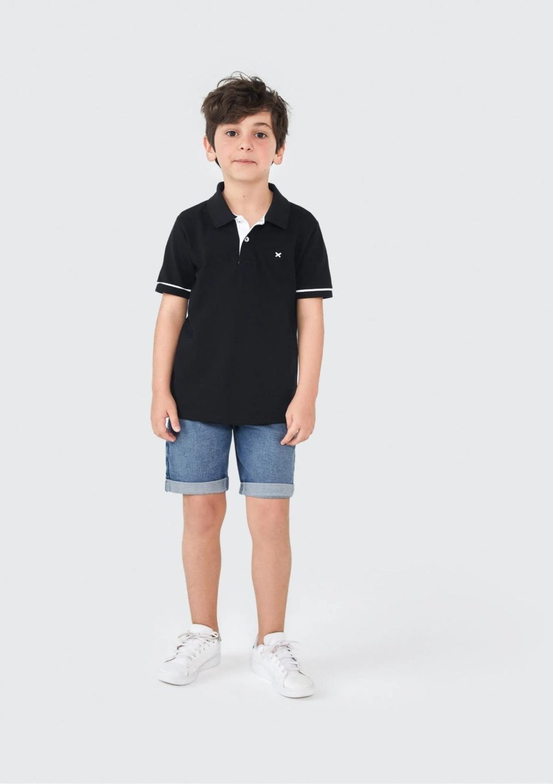 Infantil - Camisa Polo Básica Menino De Algodão Com Bordado