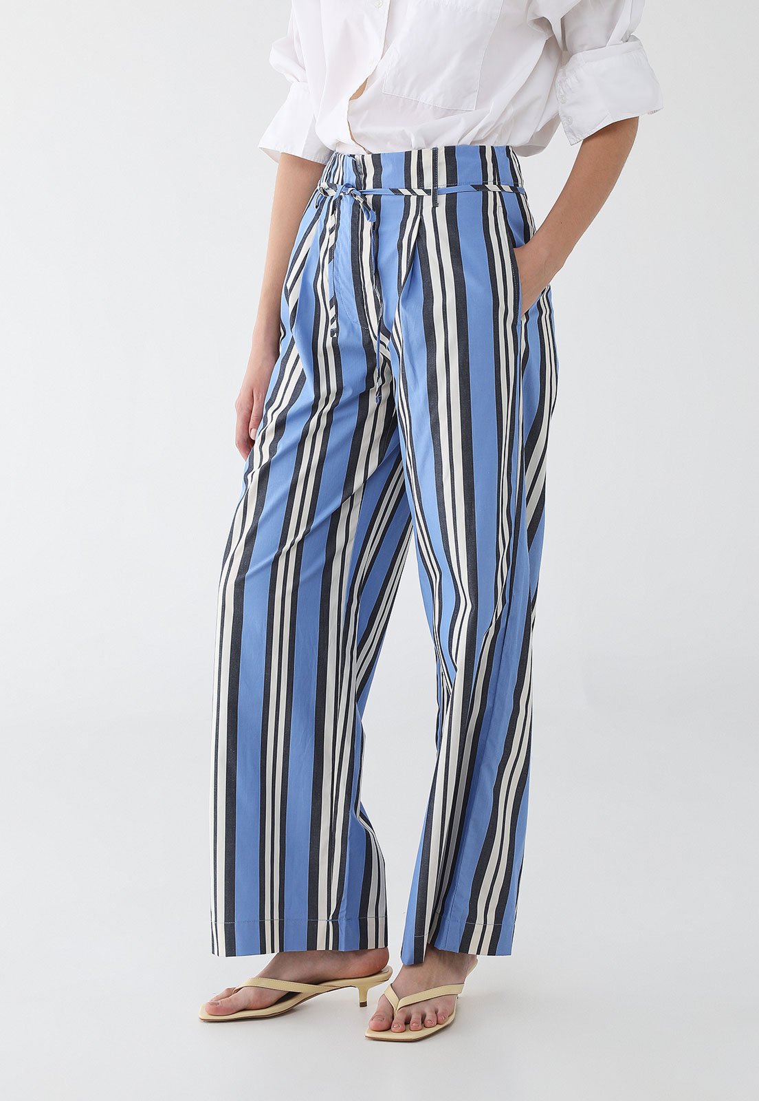 Calça Feminina Hering Listrada Azul