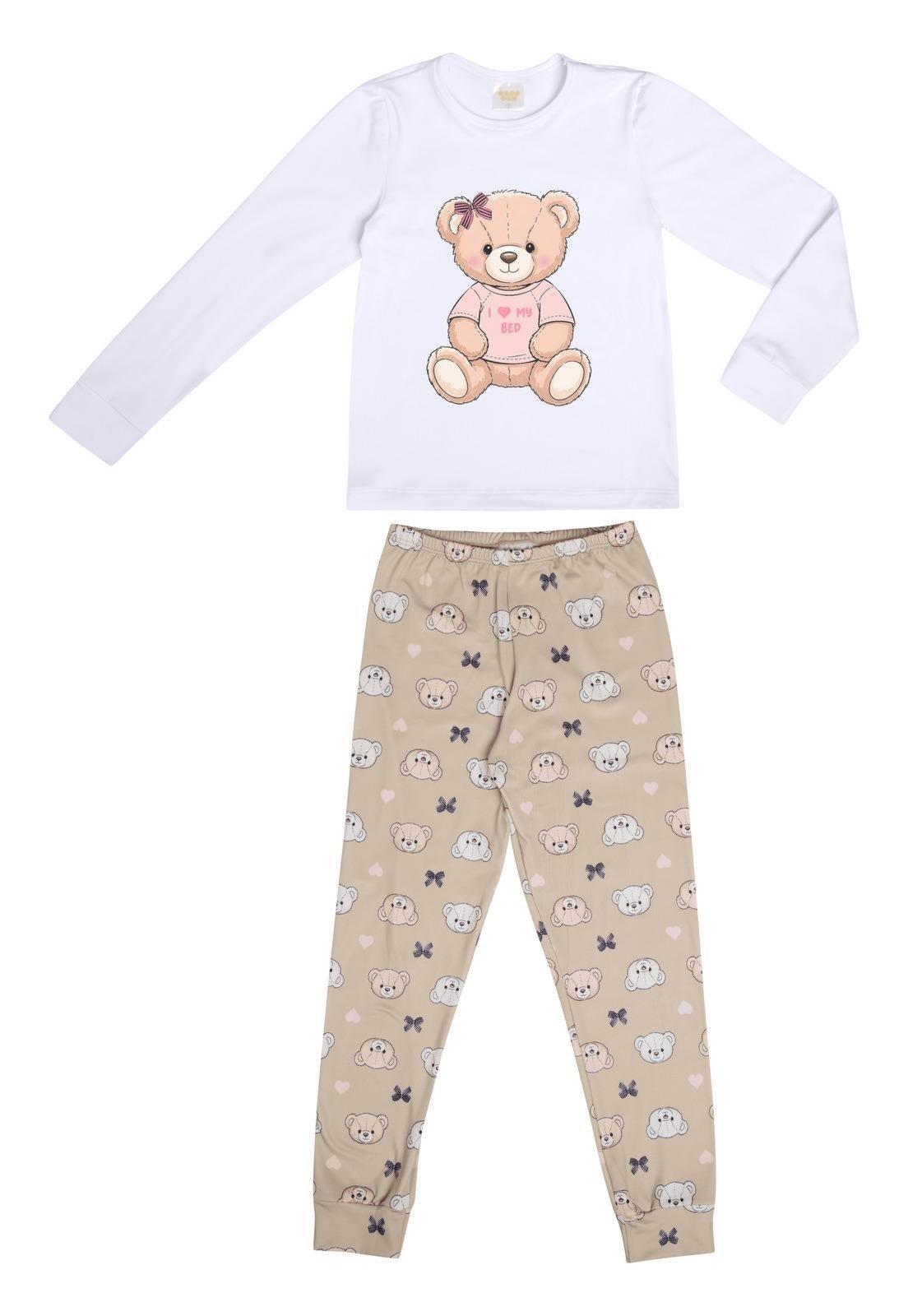 Pijama Manga Longa Estampado Menina Have Fun 1 Unico