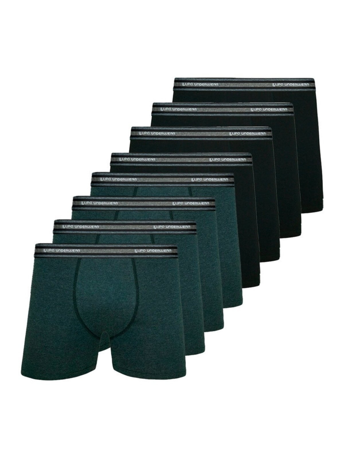 Kit com 8 Cuecas Boxer Lupo 523-088 Preto