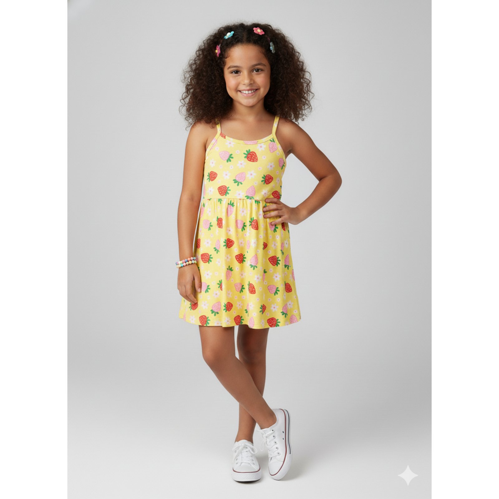 Vestido Menina Verão Regata com Alcinha Iaia