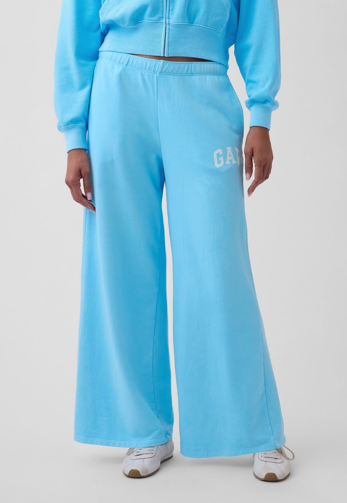 Calça Feminina GAP Moletom Heritage Baggy Azul