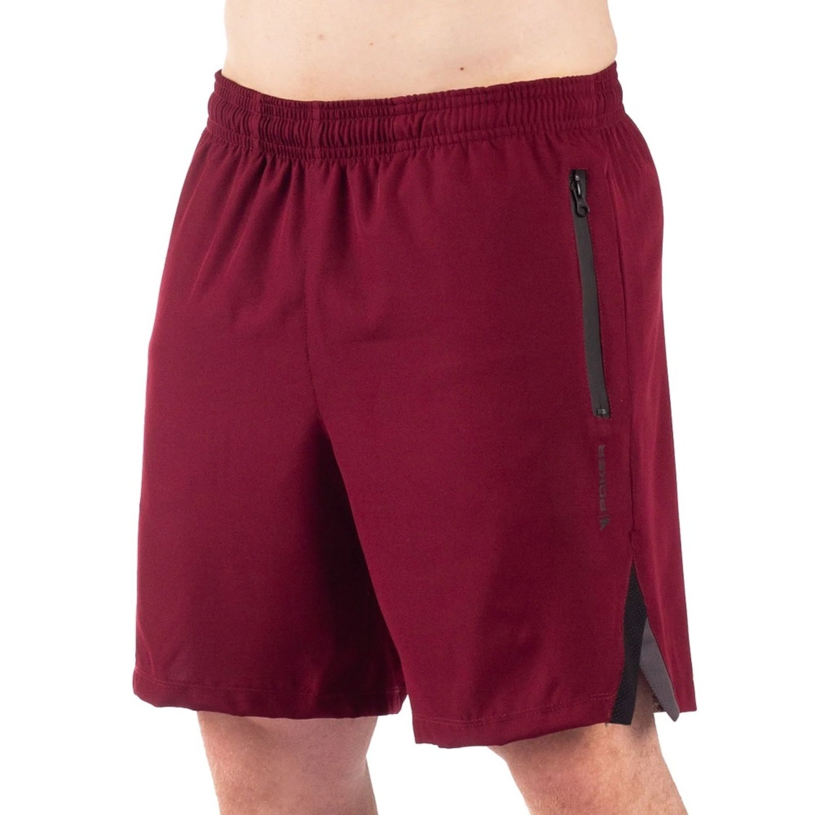 Vista 2 Bermuda Poker média com elastano Sampa - Vinho vermelho Poker vermelho